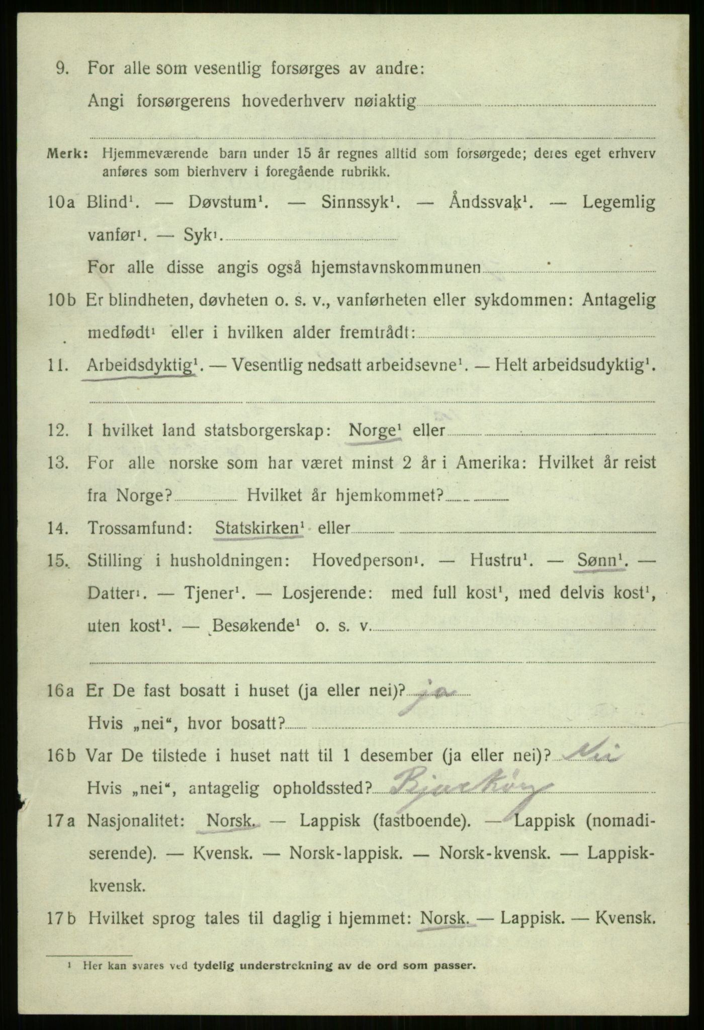 SATØ, 1920 census for Bjarkøy, 1920, p. 3824