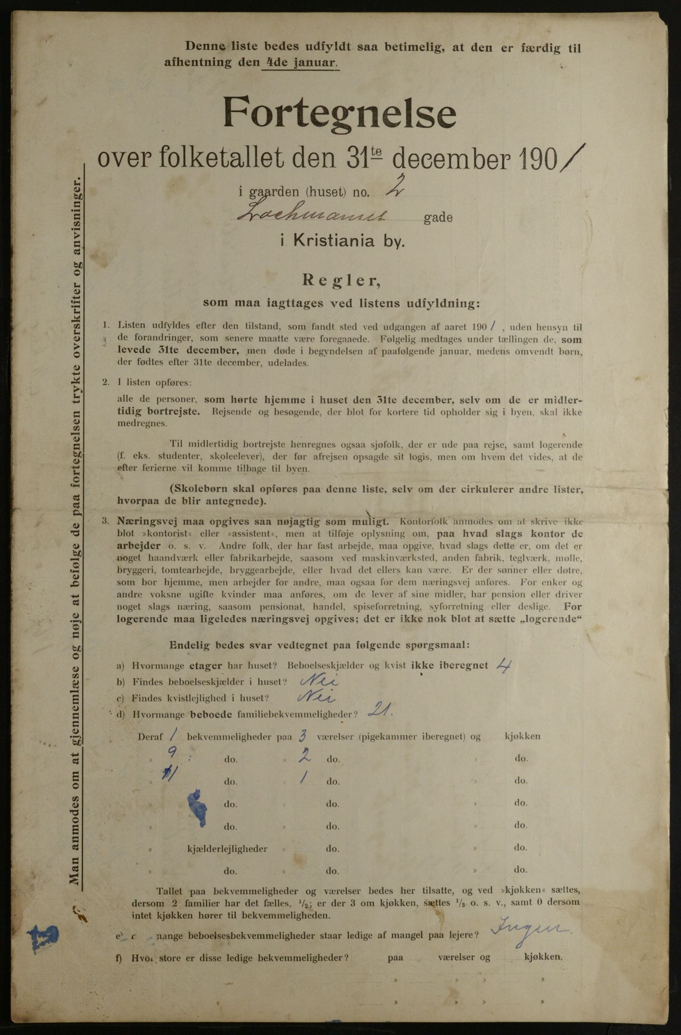 OBA, Municipal Census 1901 for Kristiania, 1901, p. 12577