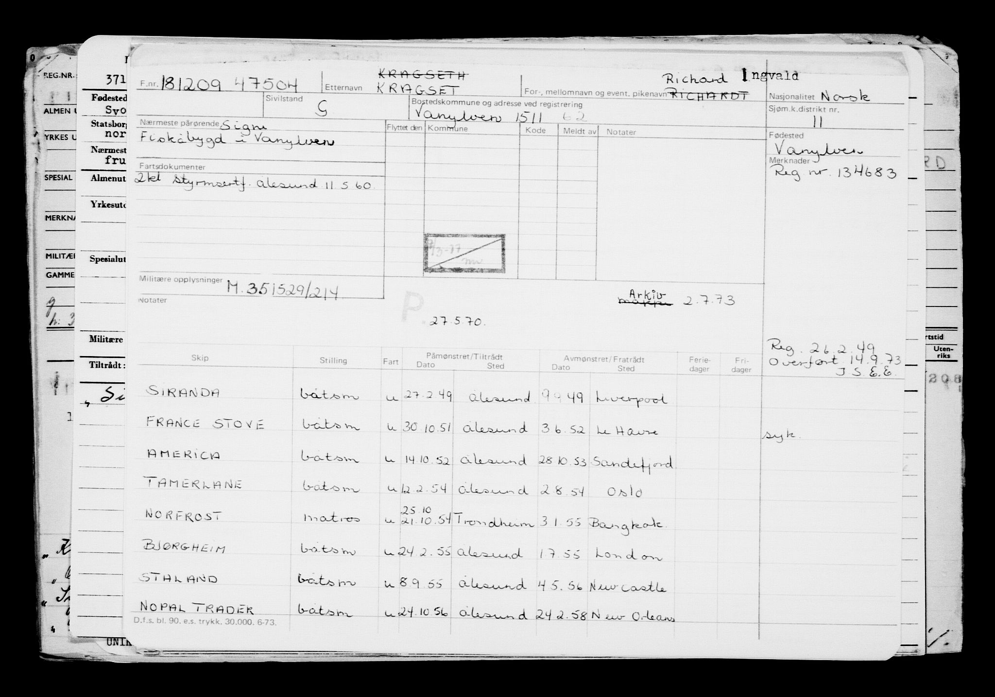 Direktoratet for sjømenn, AV/RA-S-3545/G/Gb/L0087: Hovedkort, 1909-1910, p. 264