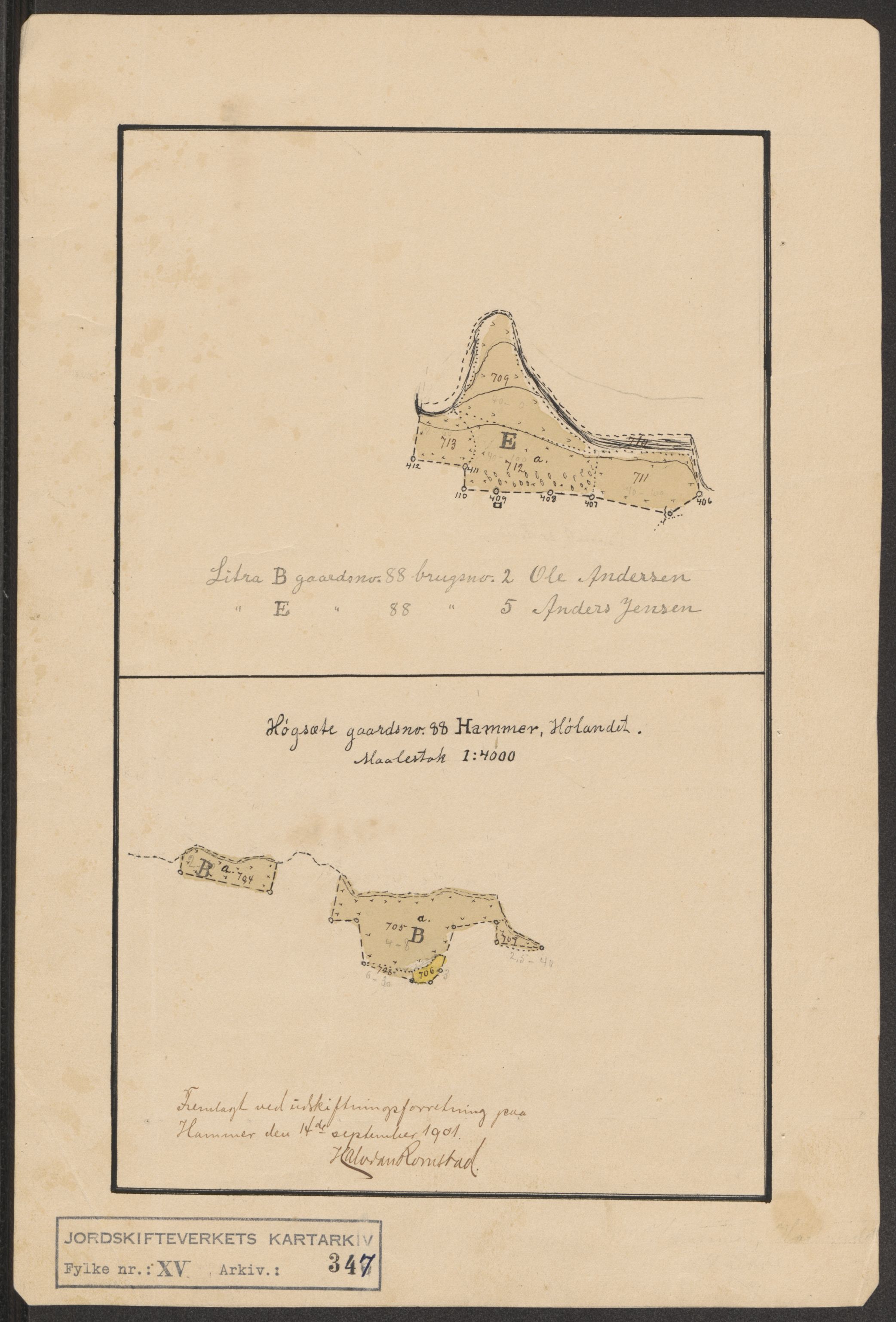Jordskifteverkets kartarkiv, AV/RA-S-3929/T, 1859-1988, p. 430