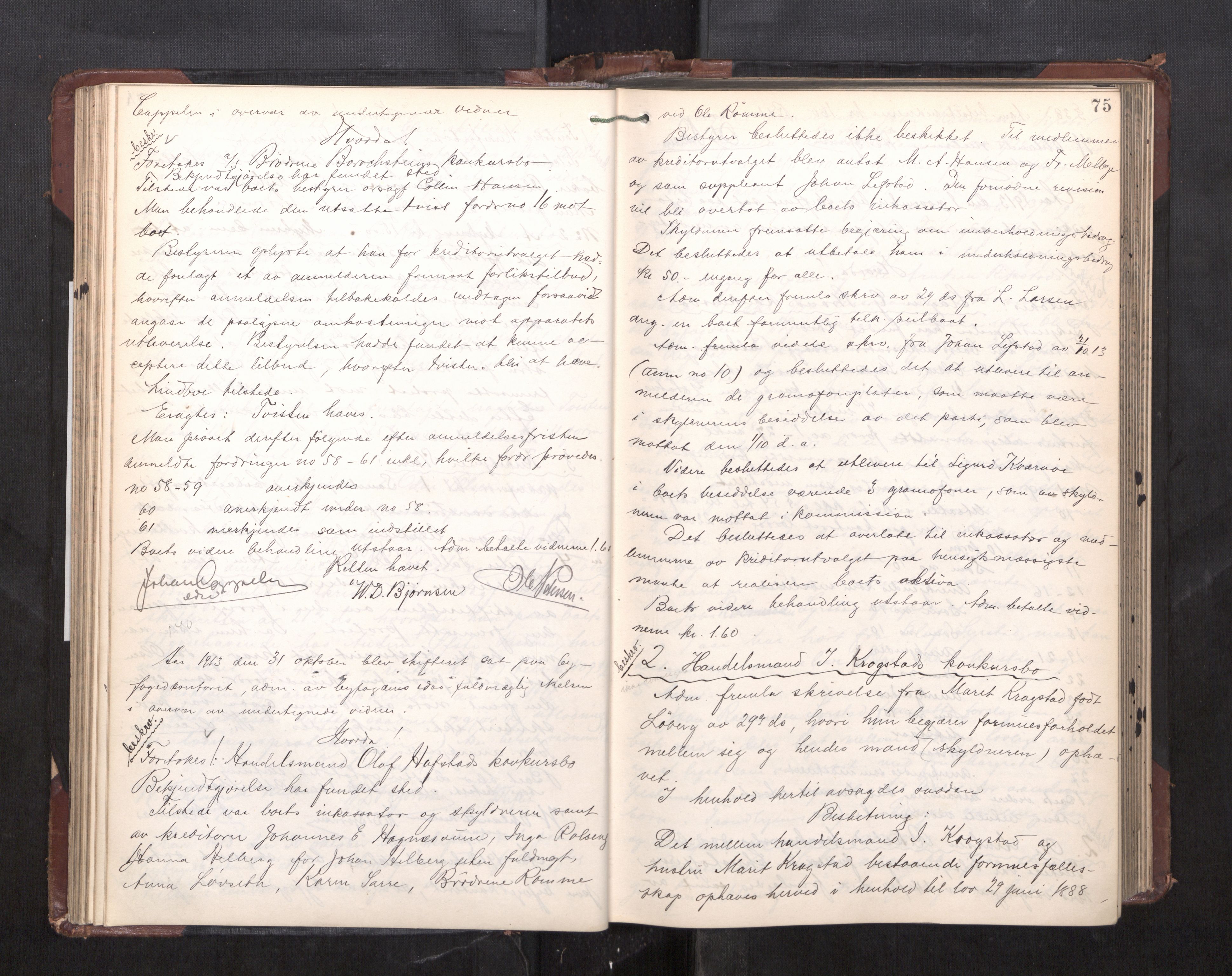 Trondheim byfogd, AV/SAT-A-0003/1/3/3C/L0028: Skifteregistreringsprotokoll - 17/1-29/1. (u/ register), 1913-1917, p. 75