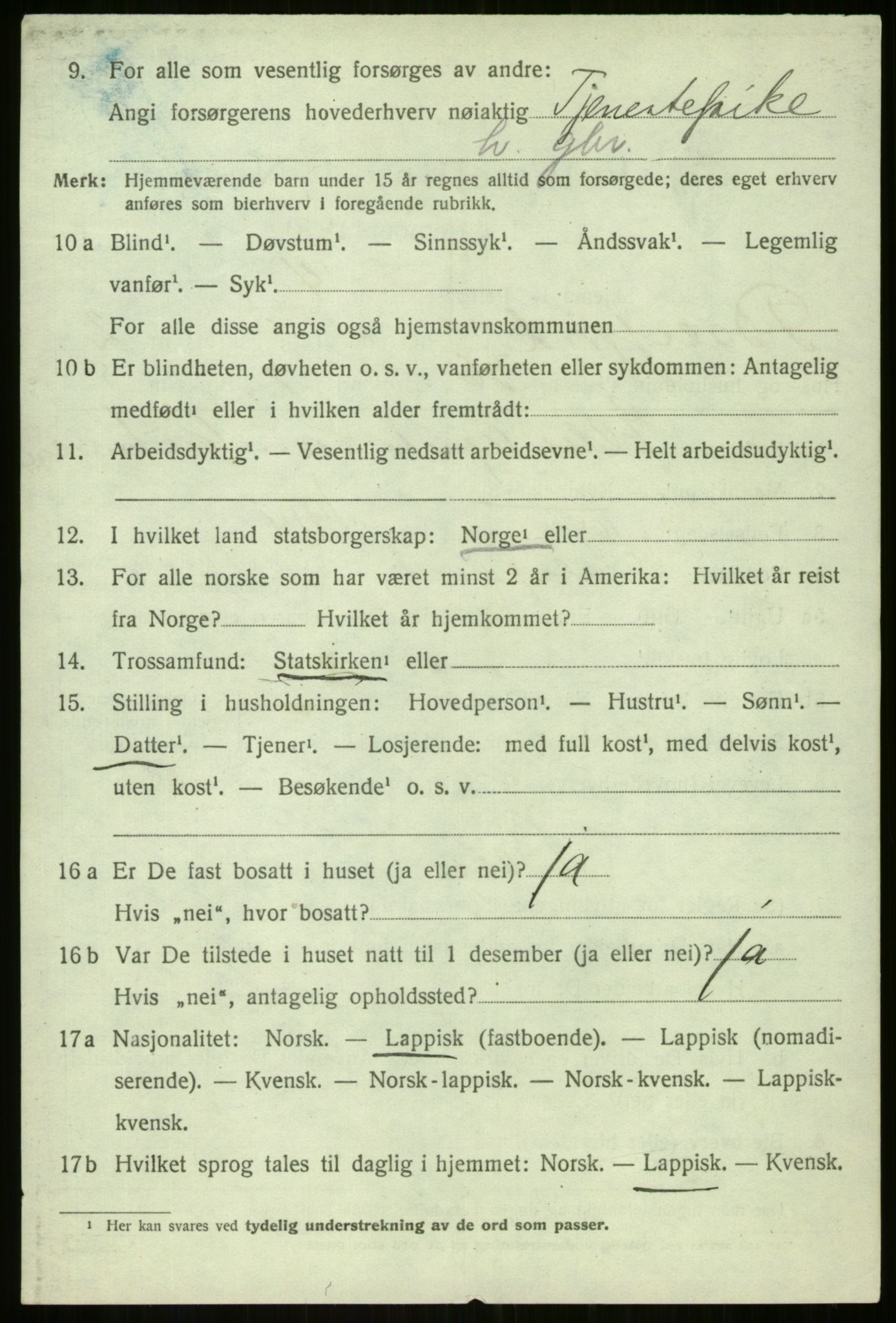 SATØ, 1920 census for Balsfjord, 1920, p. 2112