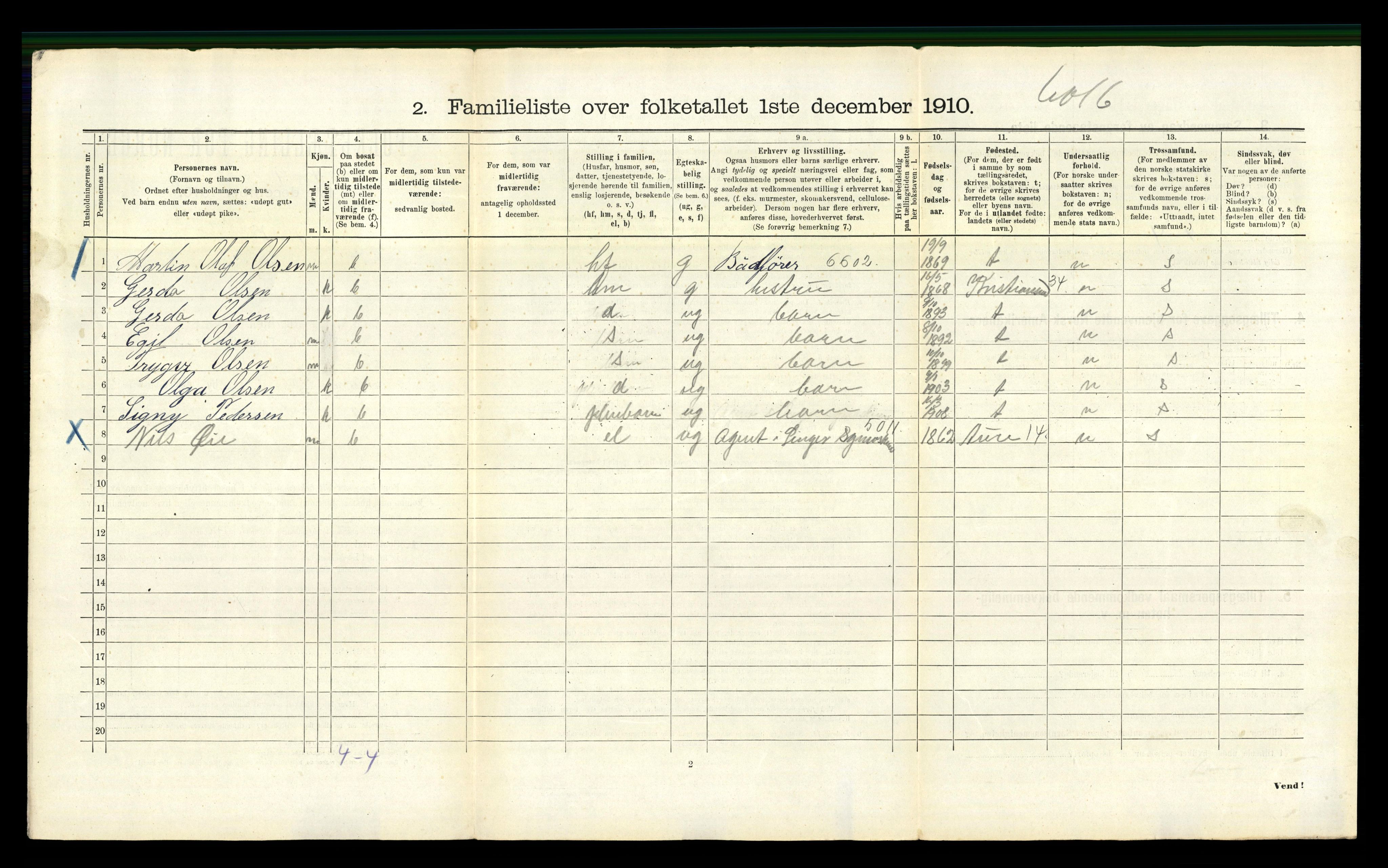 RA, 1910 census for Trondheim, 1910, p. 17248