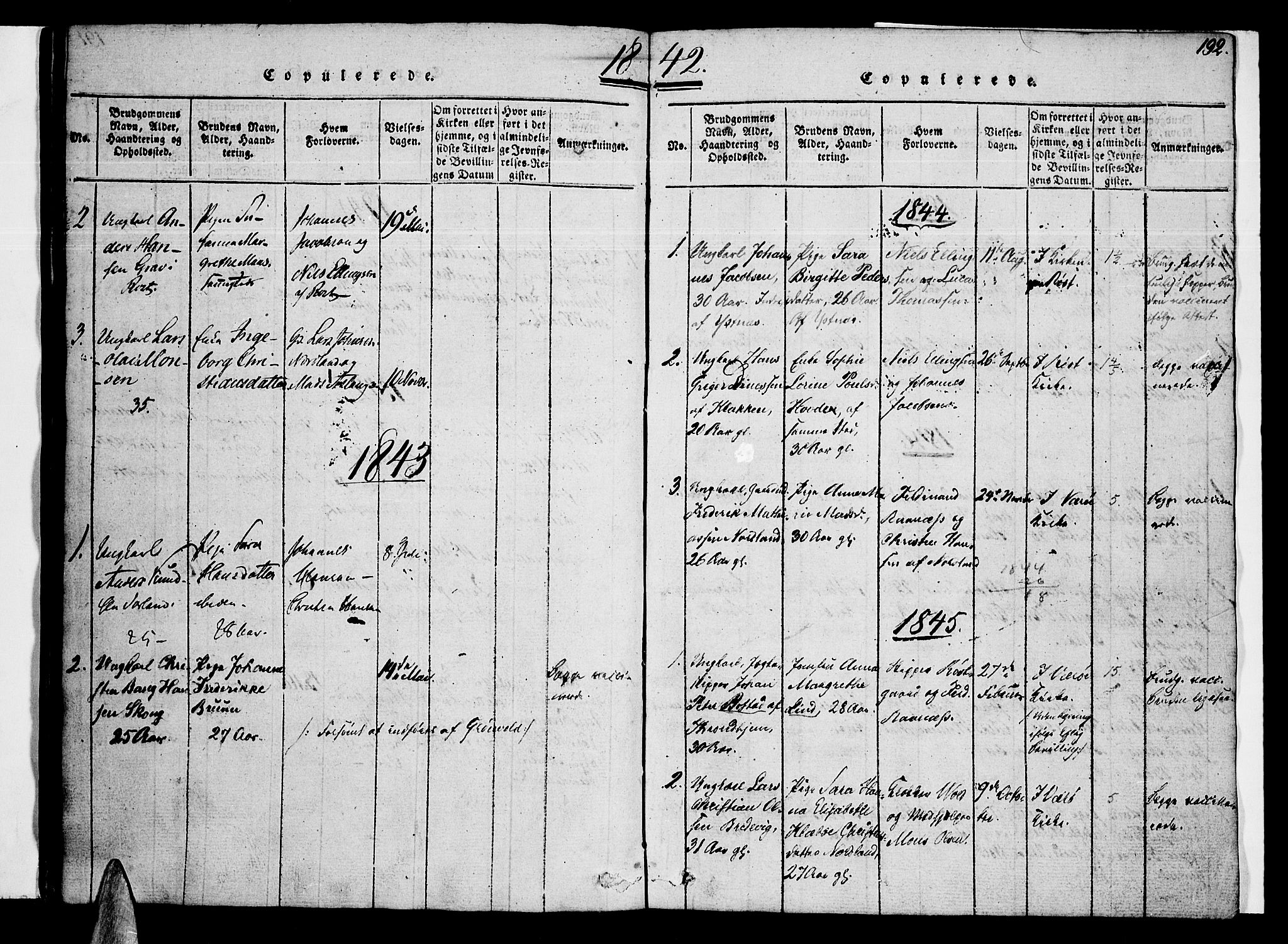 Ministerialprotokoller, klokkerbøker og fødselsregistre - Nordland, SAT/A-1459/807/L0120: Parish register (official) no. 807A03, 1821-1848, p. 192