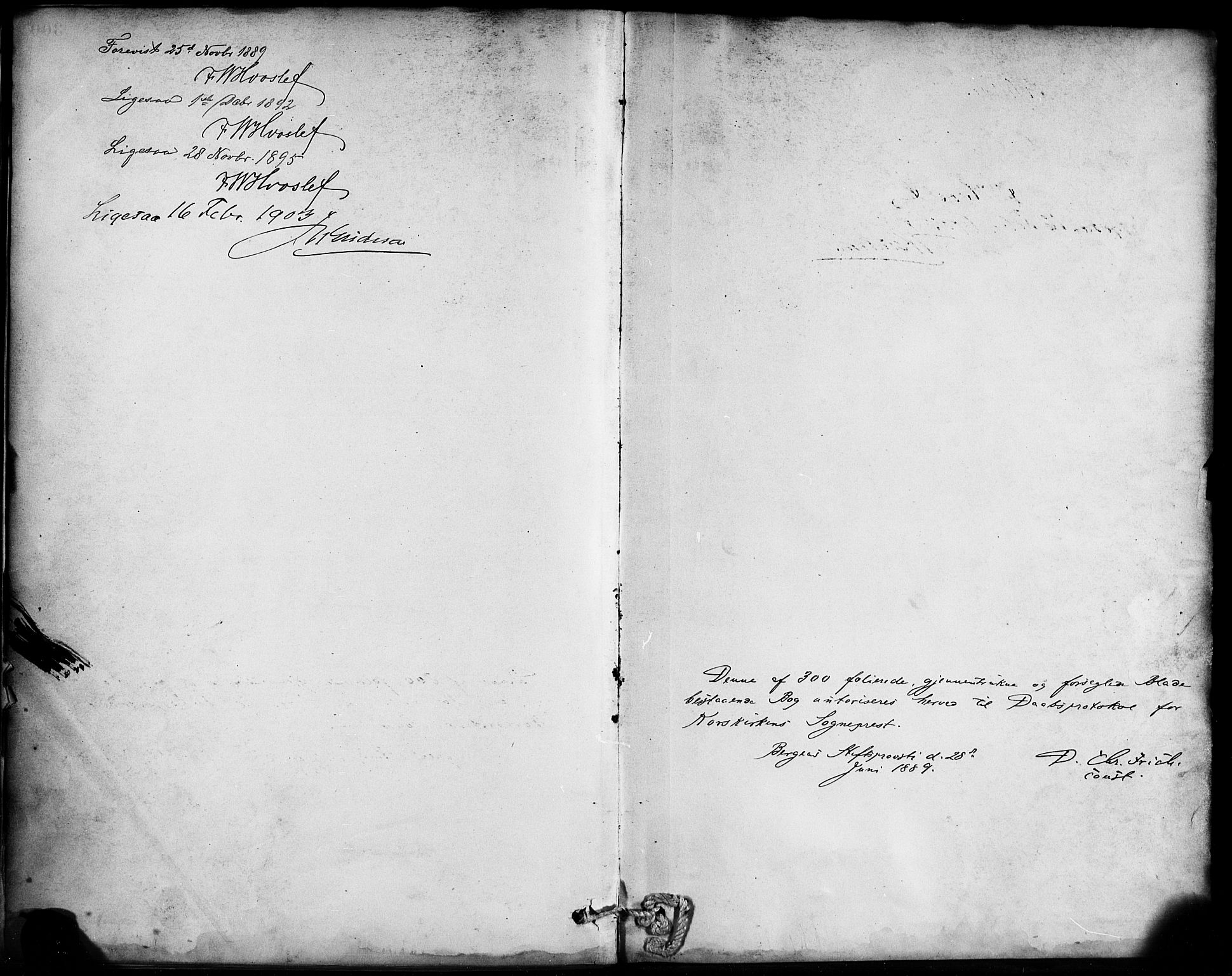 Korskirken sokneprestembete, SAB/A-76101/H/Haa/L0022: Parish register (official) no. B 8, 1889-1899