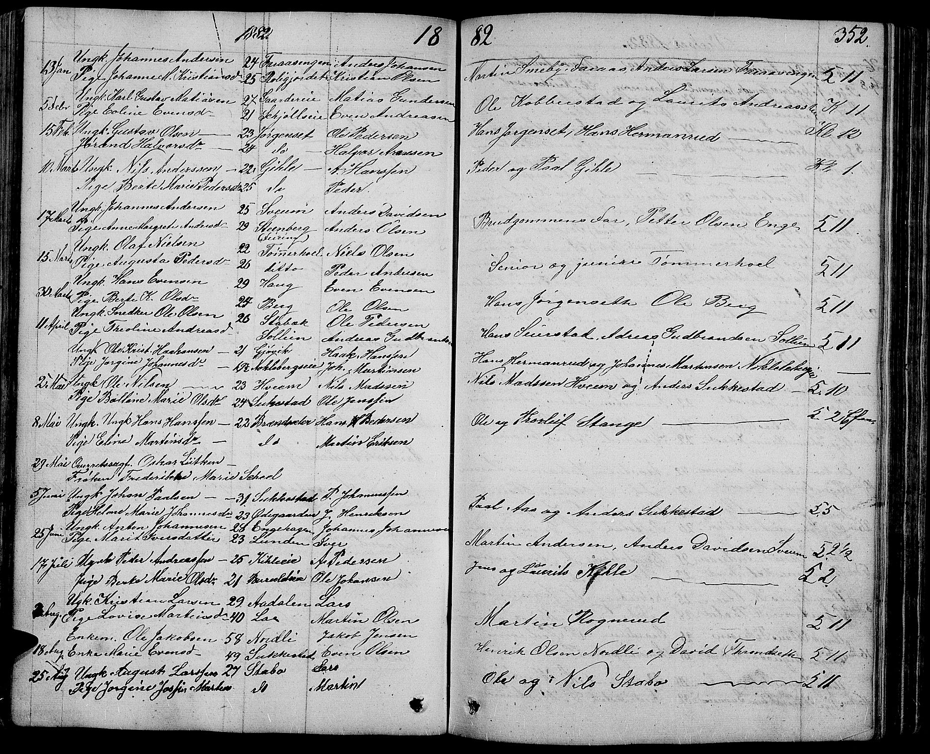 Østre Toten prestekontor, SAH/PREST-104/H/Ha/Hab/L0004: Parish register (copy) no. 4, 1858-1886, p. 352