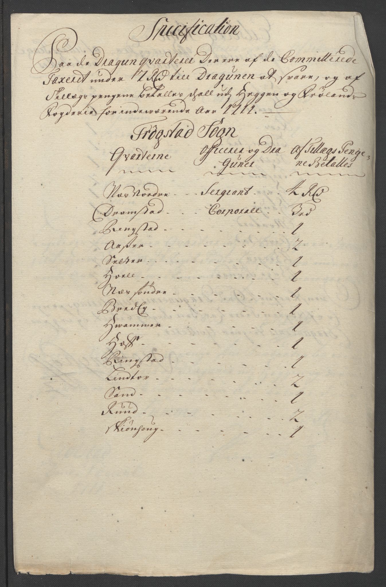 Rentekammeret inntil 1814, Reviderte regnskaper, Fogderegnskap, AV/RA-EA-4092/R07/L0303: Fogderegnskap Rakkestad, Heggen og Frøland, 1711, p. 322