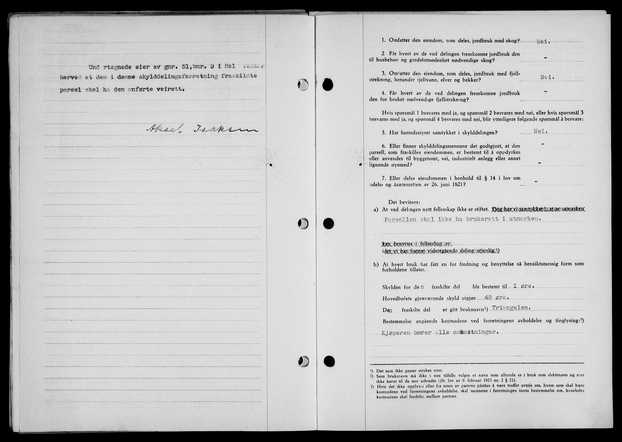 Lofoten sorenskriveri, SAT/A-0017/1/2/2C/L0012a: Mortgage book no. 12a, 1943-1944, Diary no: : 557/1944