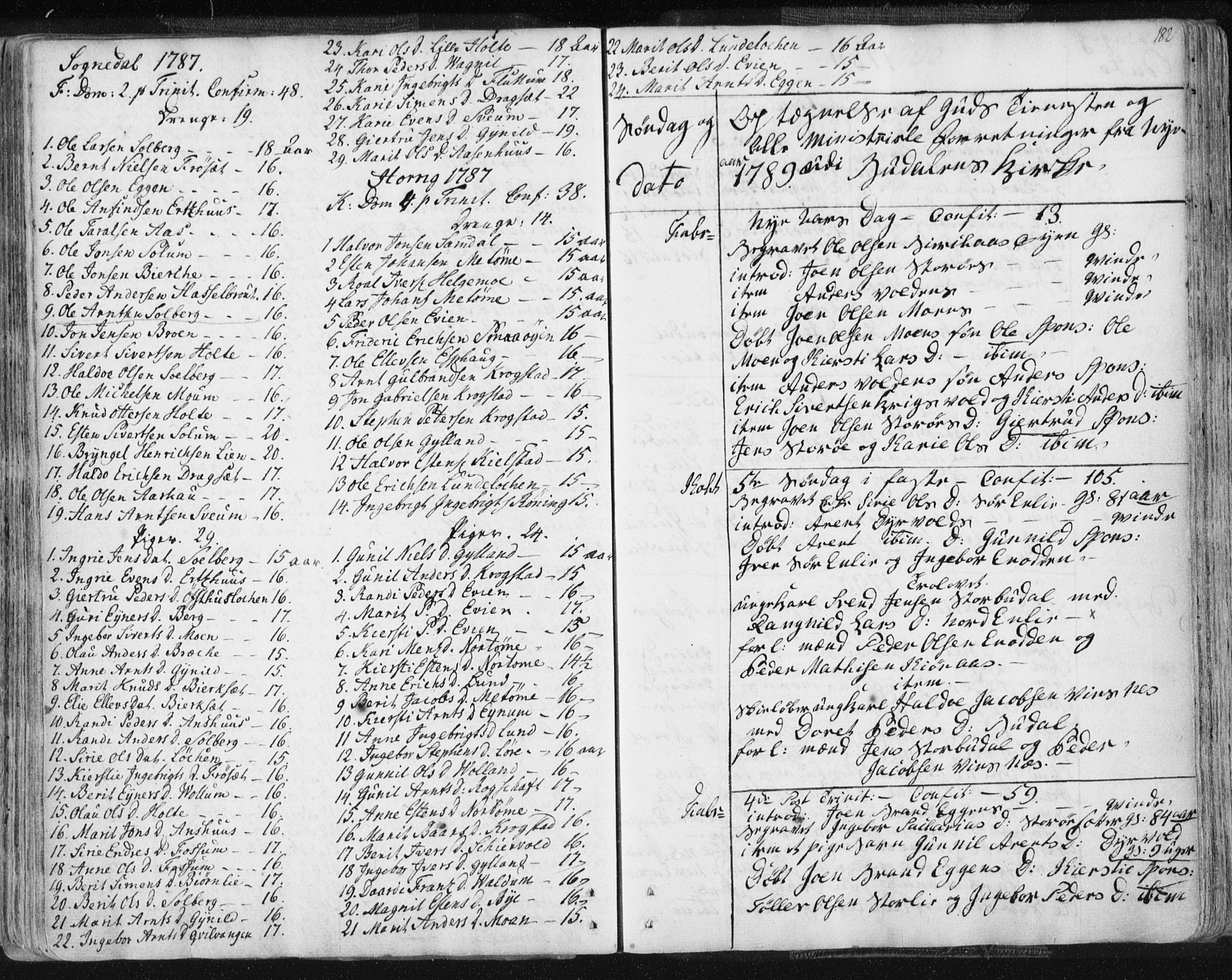Ministerialprotokoller, klokkerbøker og fødselsregistre - Sør-Trøndelag, SAT/A-1456/687/L0991: Parish register (official) no. 687A02, 1747-1790, p. 182