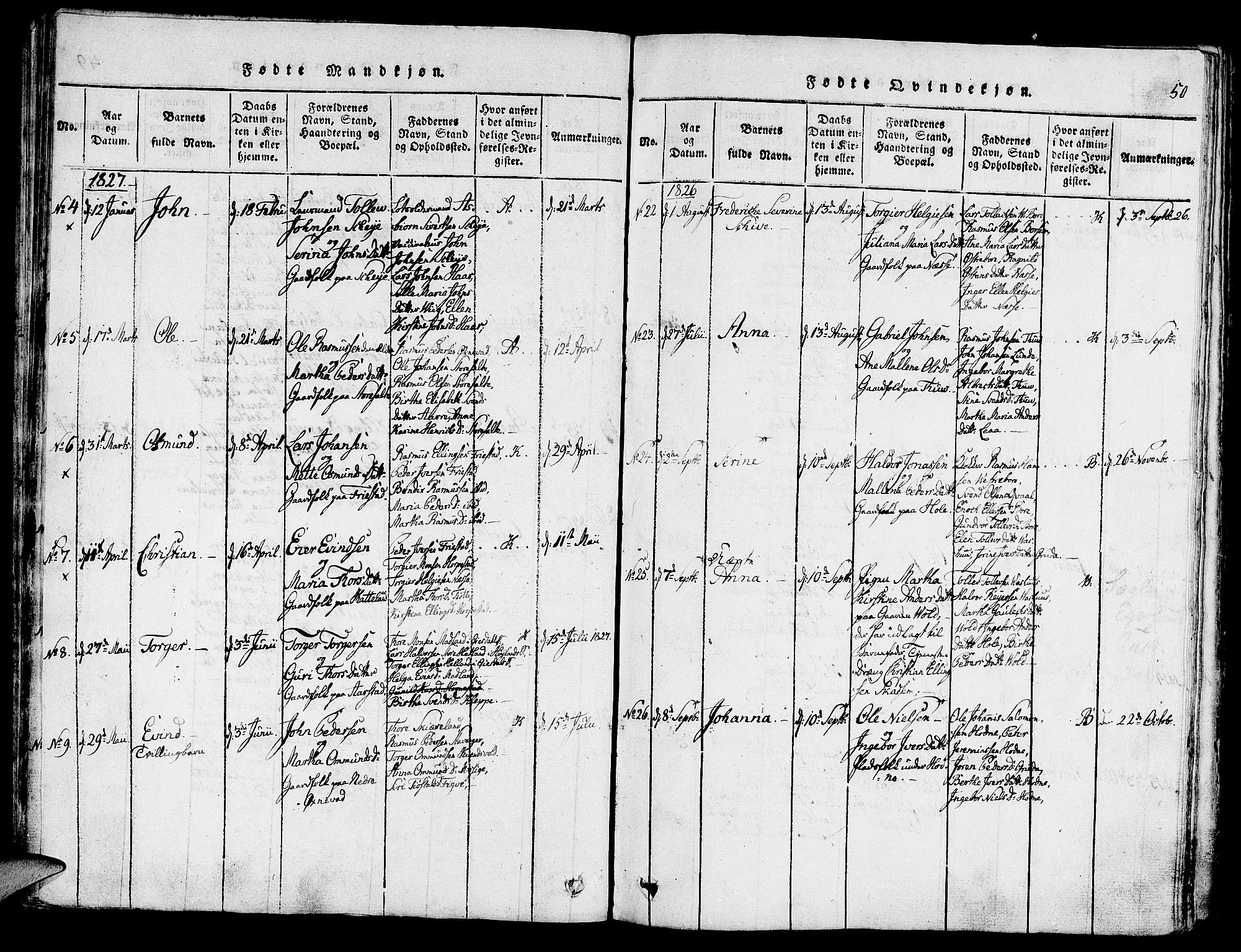 Klepp sokneprestkontor, AV/SAST-A-101803/001/3/30BA/L0002: Parish register (official) no. A 2, 1816-1833, p. 50