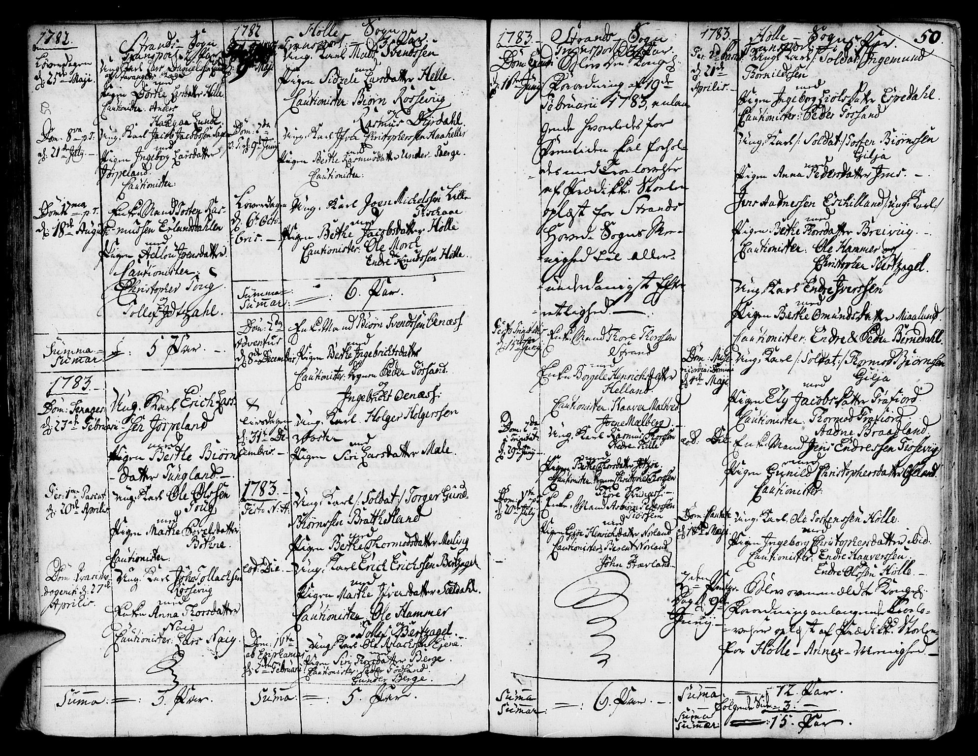 Strand sokneprestkontor, SAST/A-101828/H/Ha/Haa/L0003: Parish register (official) no. A 3, 1769-1816, p. 50