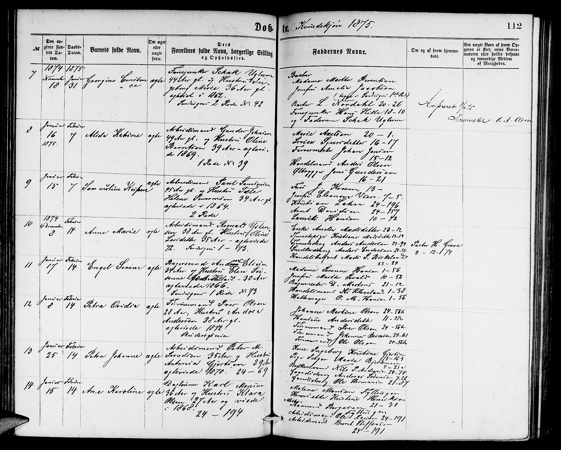 Sandviken Sokneprestembete, SAB/A-77601/H/Hb: Parish register (copy) no. A 1, 1867-1879, p. 112