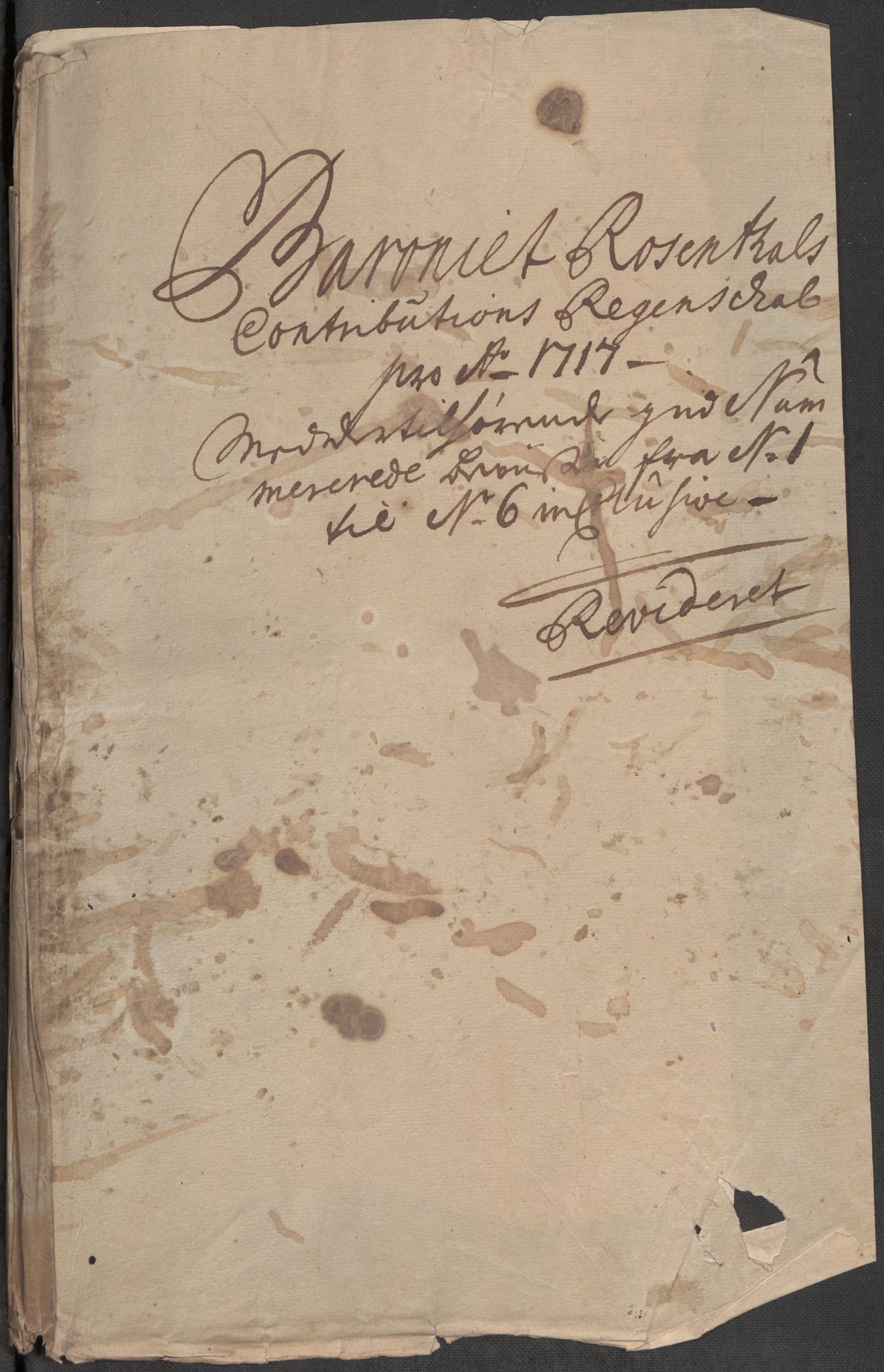 Rentekammeret inntil 1814, Reviderte regnskaper, Fogderegnskap, AV/RA-EA-4092/R49/L3139: Fogderegnskap Rosendal Baroni, 1715-1717, p. 199