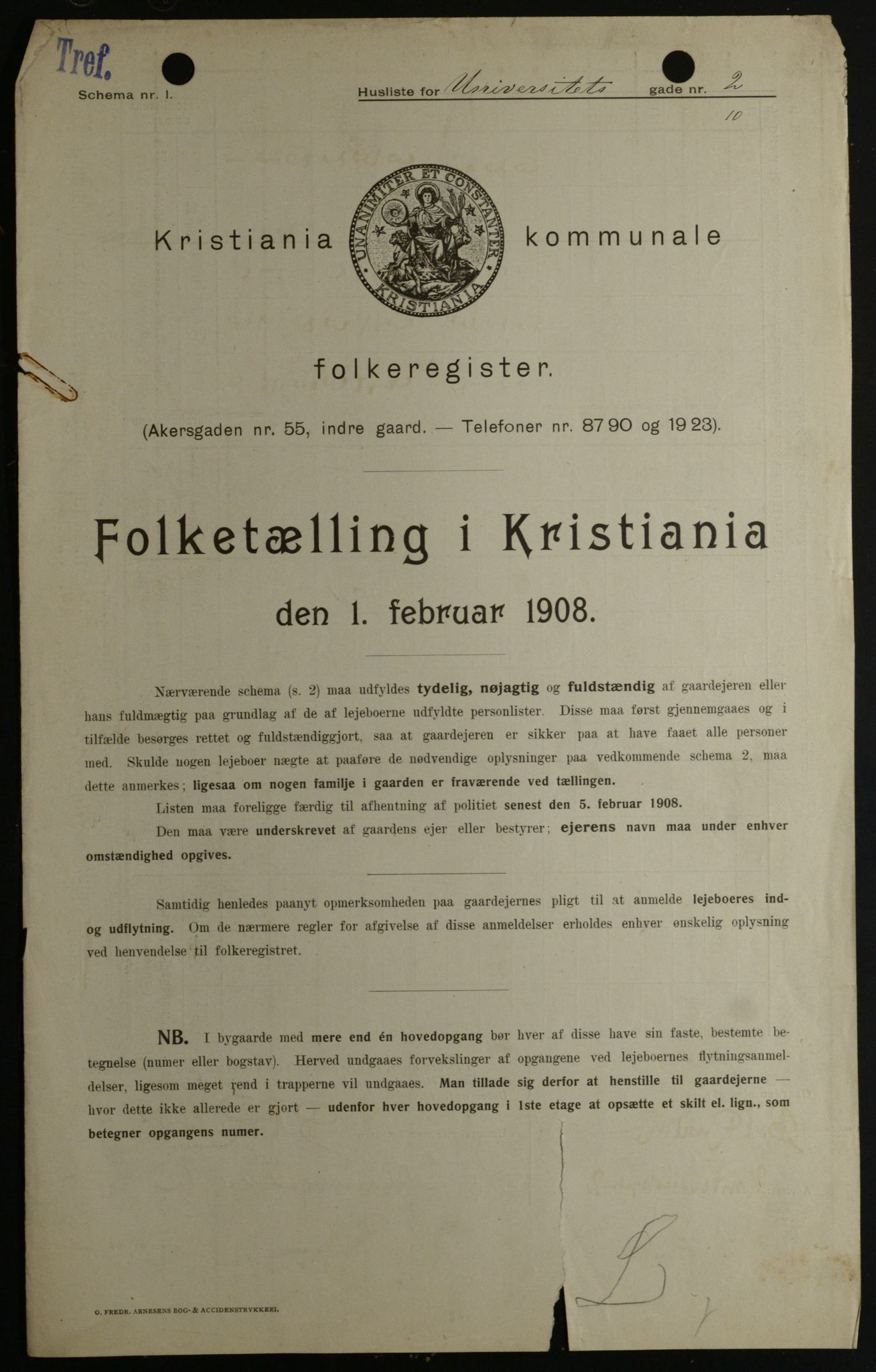 OBA, Municipal Census 1908 for Kristiania, 1908, p. 107639
