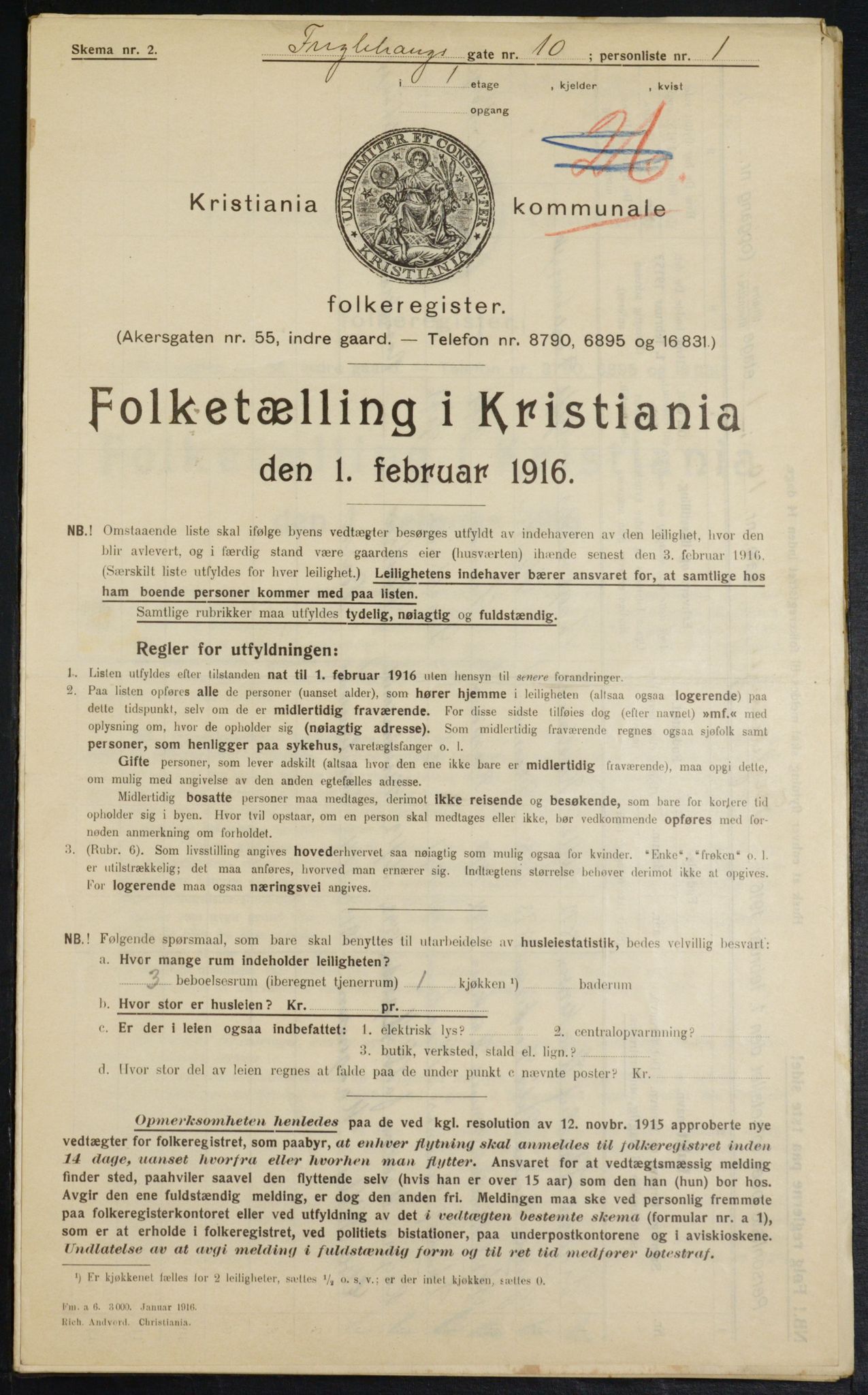 OBA, Municipal Census 1916 for Kristiania, 1916, p. 28963