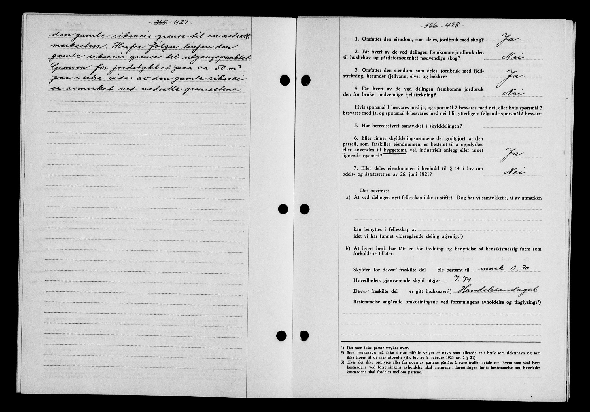 Gauldal sorenskriveri, SAT/A-0014/1/2/2C/L0052: Mortgage book no. 57, 1940-1941, Diary no: : 1075/1940
