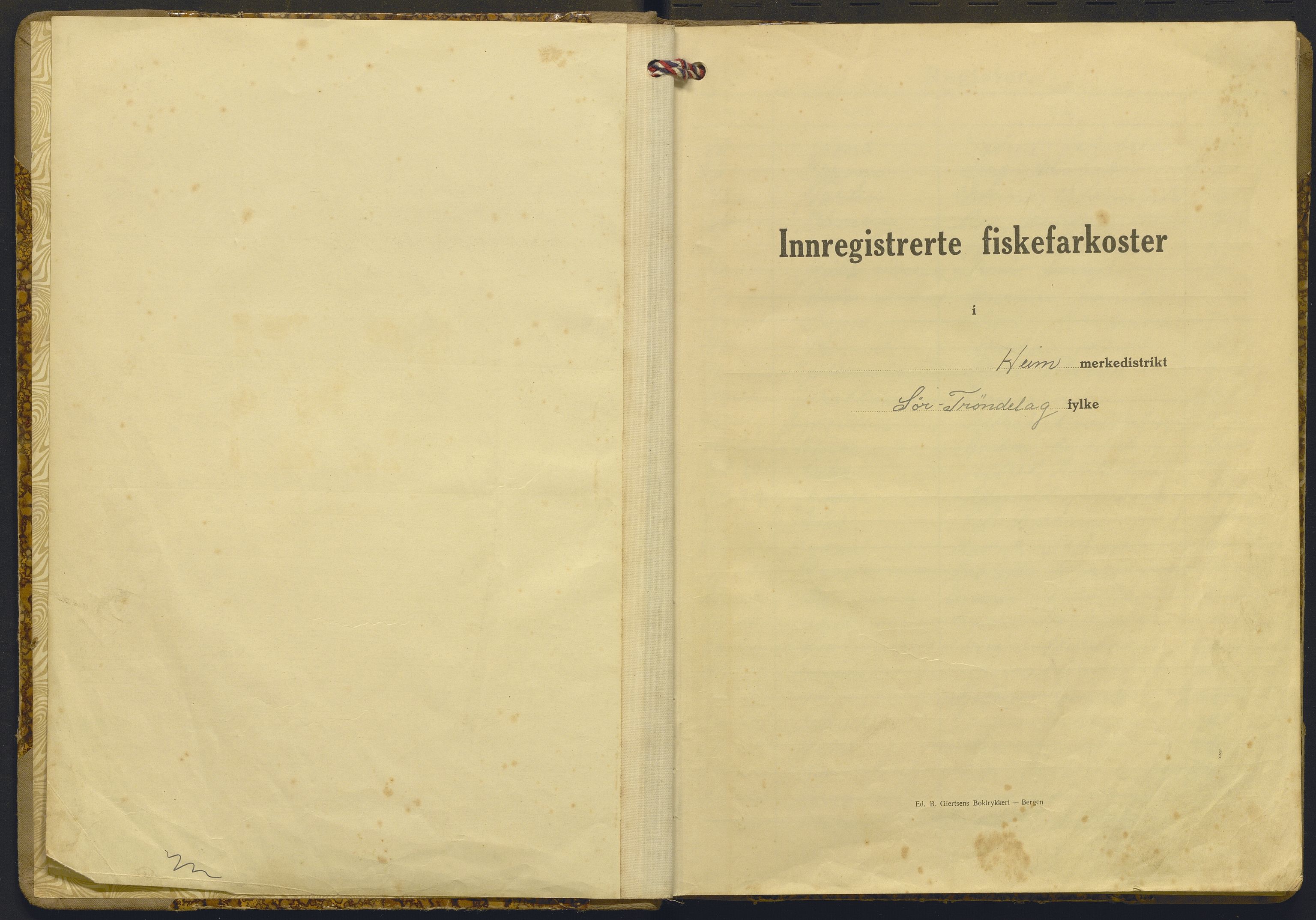 Fiskeridirektoratet - 1 Adm. ledelse - 13 Båtkontoret, AV/SAB-A-2003/I/Ia/Iae/L0014: 135.0508/2 Merkeprotokoll - Heim, 1940-1956