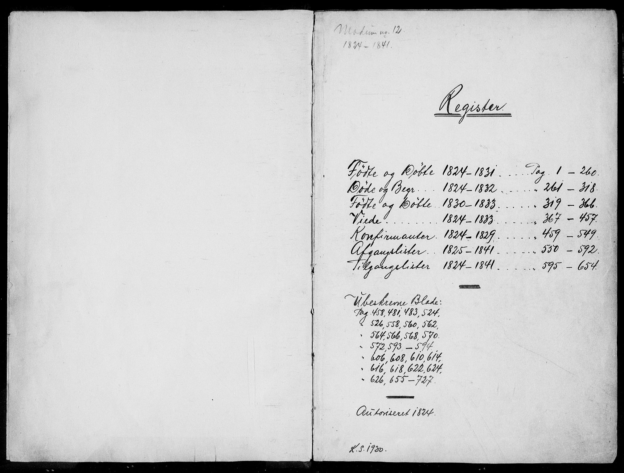 Modum kirkebøker, AV/SAKO-A-234/F/Fa/L0005: Parish register (official) no. 5, 1824-1841