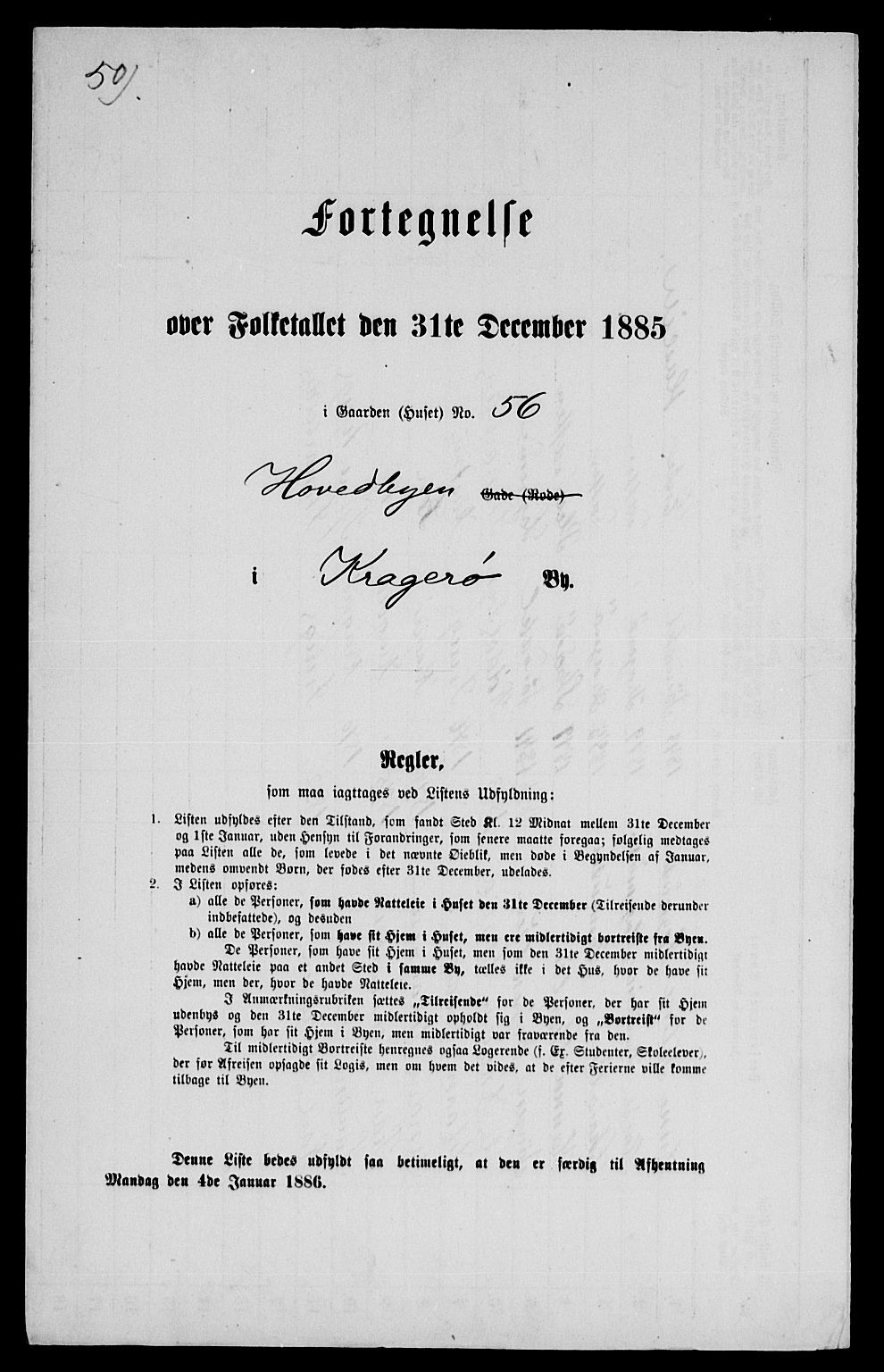 SAKO, 1885 census for 0801 Kragerø, 1885, p. 1134