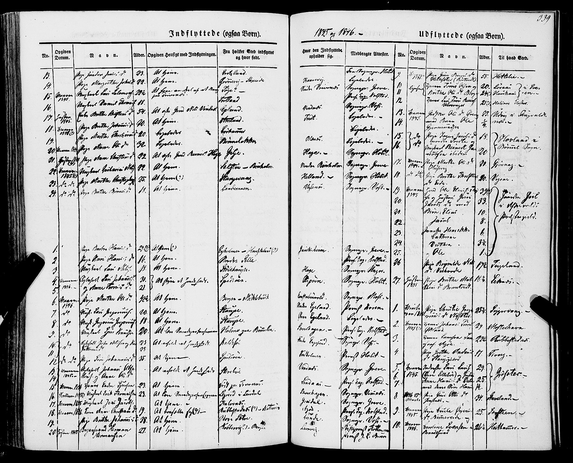 Stord sokneprestembete, AV/SAB-A-78201/H/Haa: Parish register (official) no. A 7, 1841-1861, p. 339