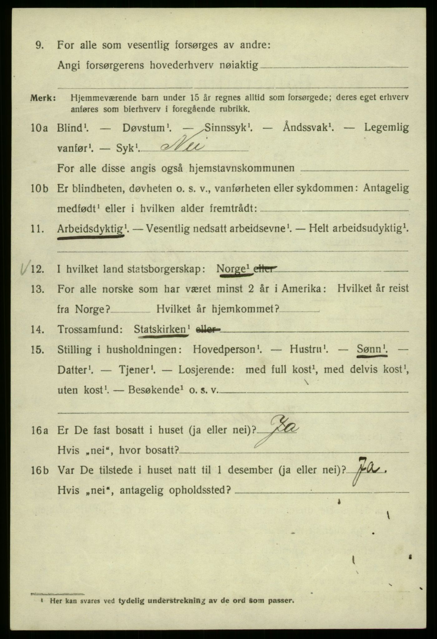 SAB, 1920 census for Bergen, 1920, p. 91786