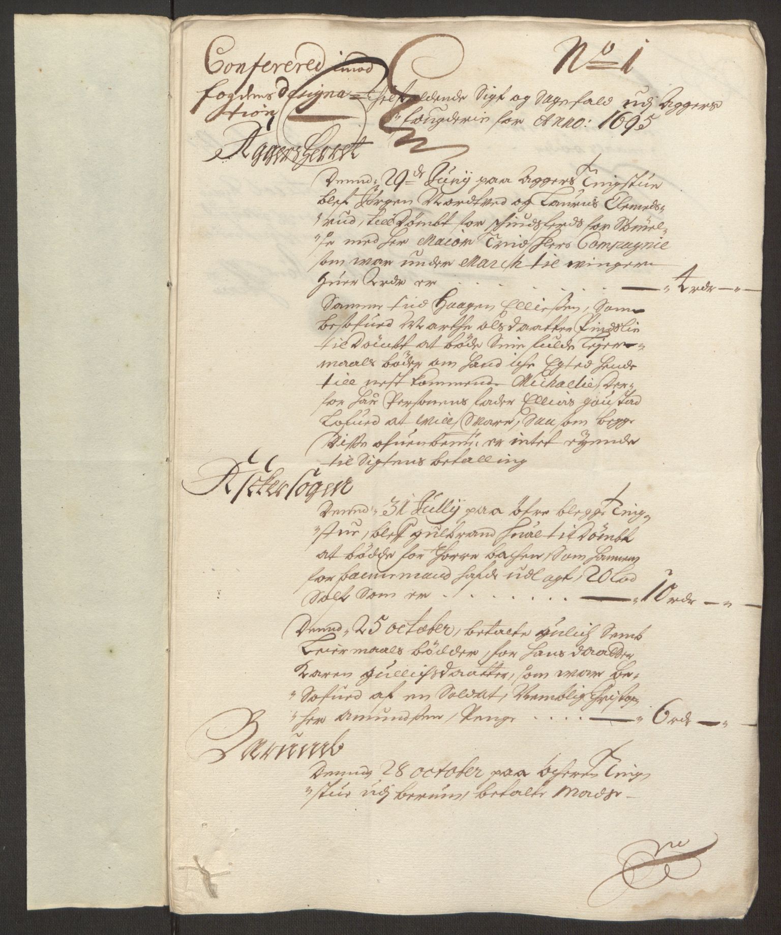 Rentekammeret inntil 1814, Reviderte regnskaper, Fogderegnskap, AV/RA-EA-4092/R10/L0439: Fogderegnskap Aker og Follo, 1695, p. 77