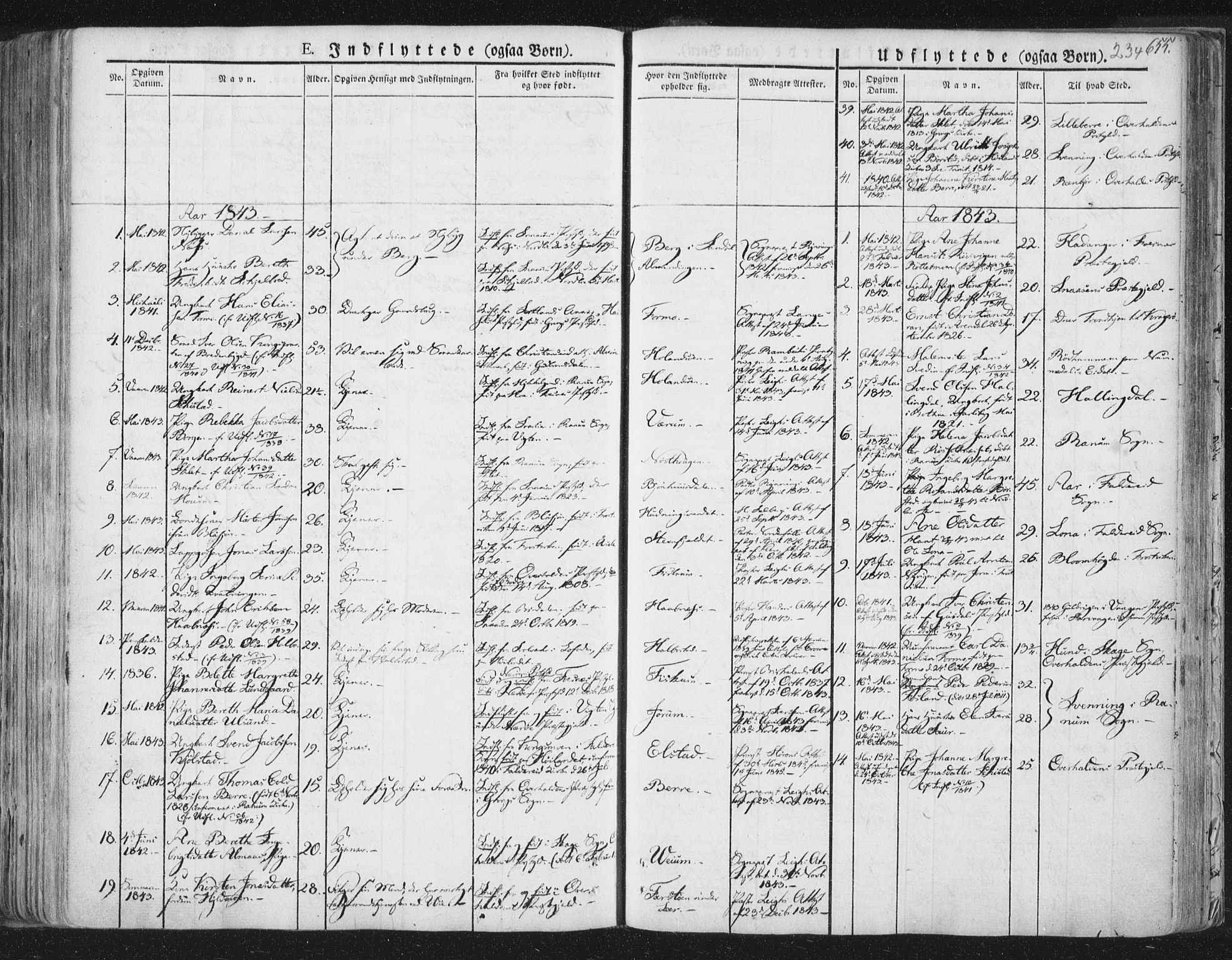Ministerialprotokoller, klokkerbøker og fødselsregistre - Nord-Trøndelag, SAT/A-1458/758/L0513: Parish register (official) no. 758A02 /1, 1839-1868, p. 234