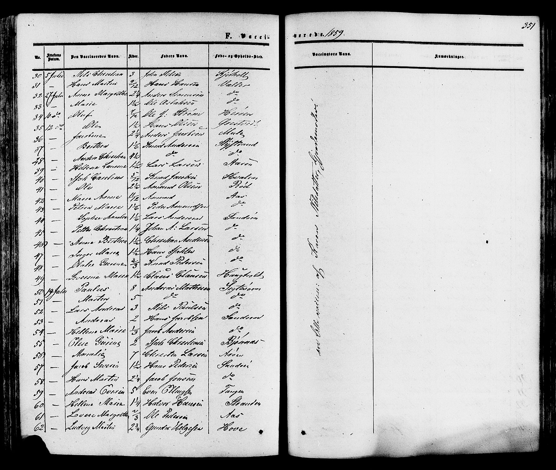 Eidanger kirkebøker, SAKO/A-261/F/Fa/L0010: Parish register (official) no. 10, 1859-1874, p. 351