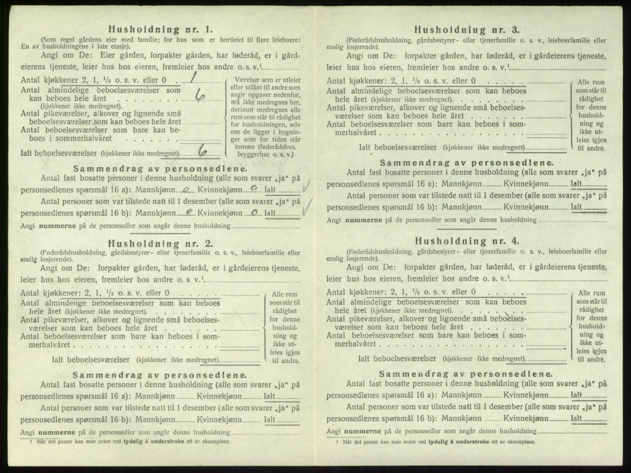 SAB, 1920 census for Hyllestad, 1920, p. 307