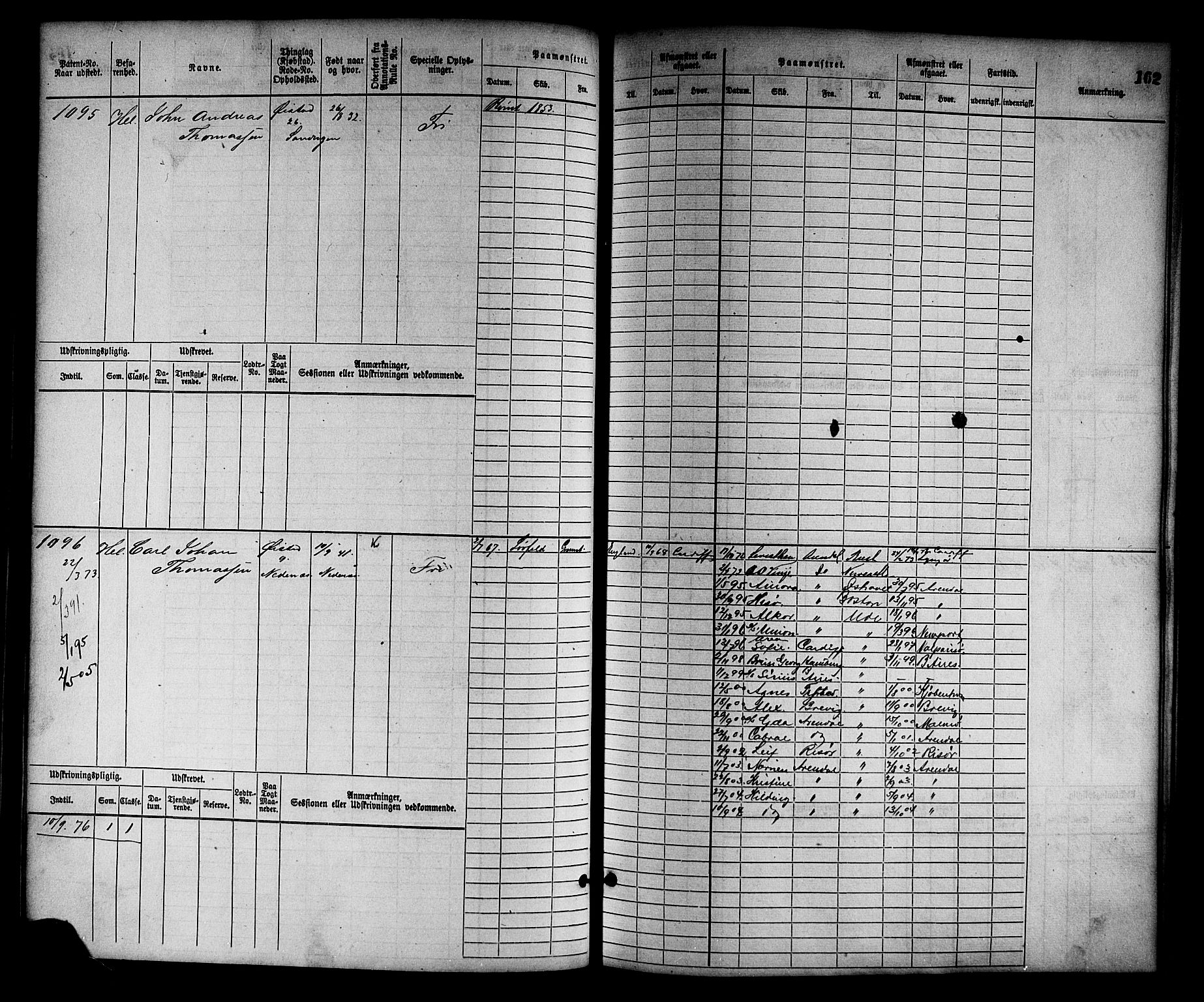 Arendal mønstringskrets, AV/SAK-2031-0012/F/Fb/L0011: Hovedrulle nr 775-1528, S-9, 1868-1885, p. 168