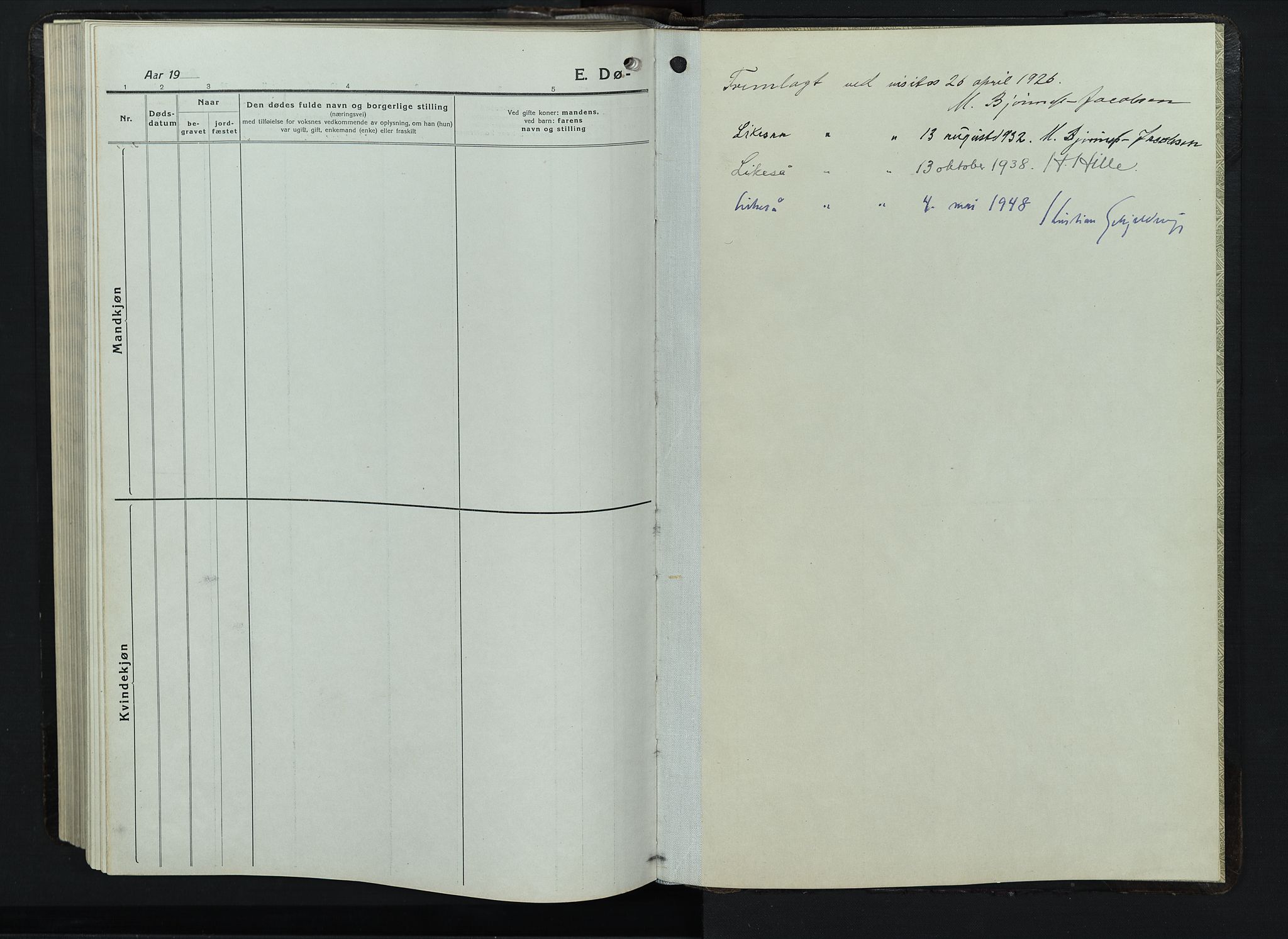 Balke prestekontor, AV/SAH-PREST-106/H/Ha/Hab/L0001: Parish register (copy) no. 1, 1920-1955