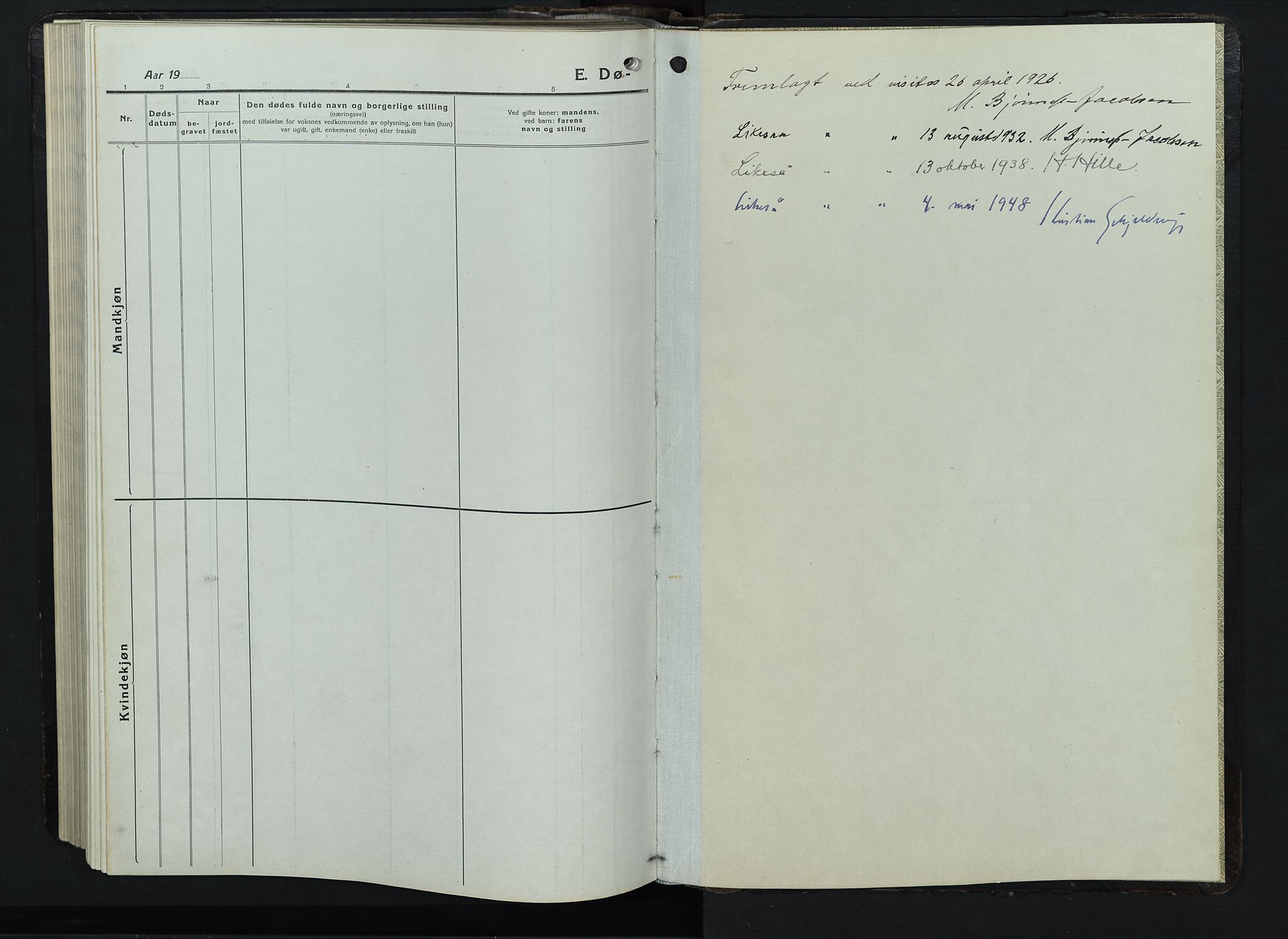 Balke prestekontor, SAH/PREST-106/H/Ha/Hab/L0001: Parish register (copy) no. 1, 1920-1955