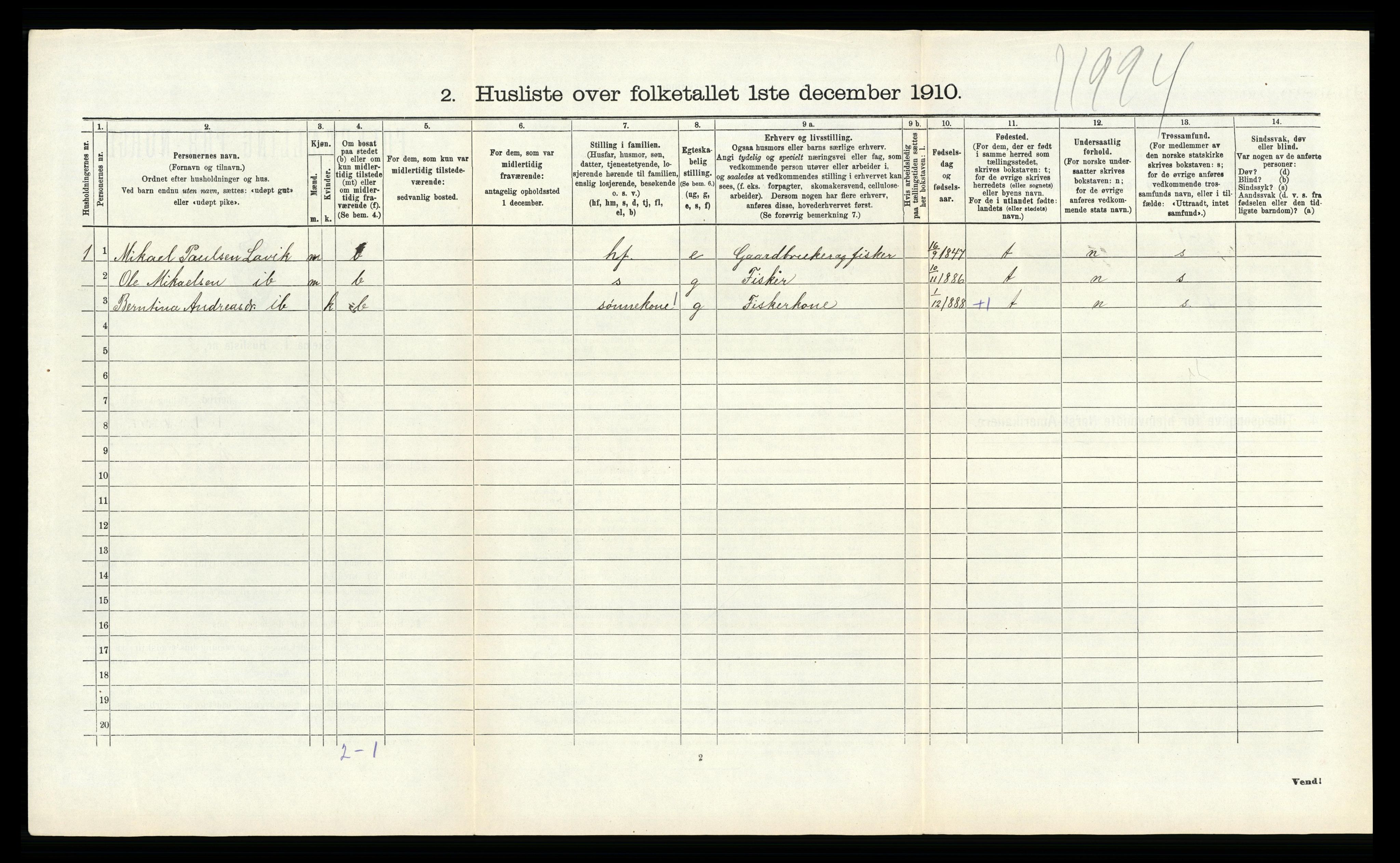 RA, 1910 census for Askøy, 1910, p. 411