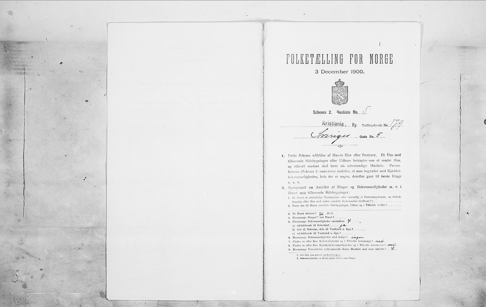 SAO, 1900 census for Kristiania, 1900, p. 94623