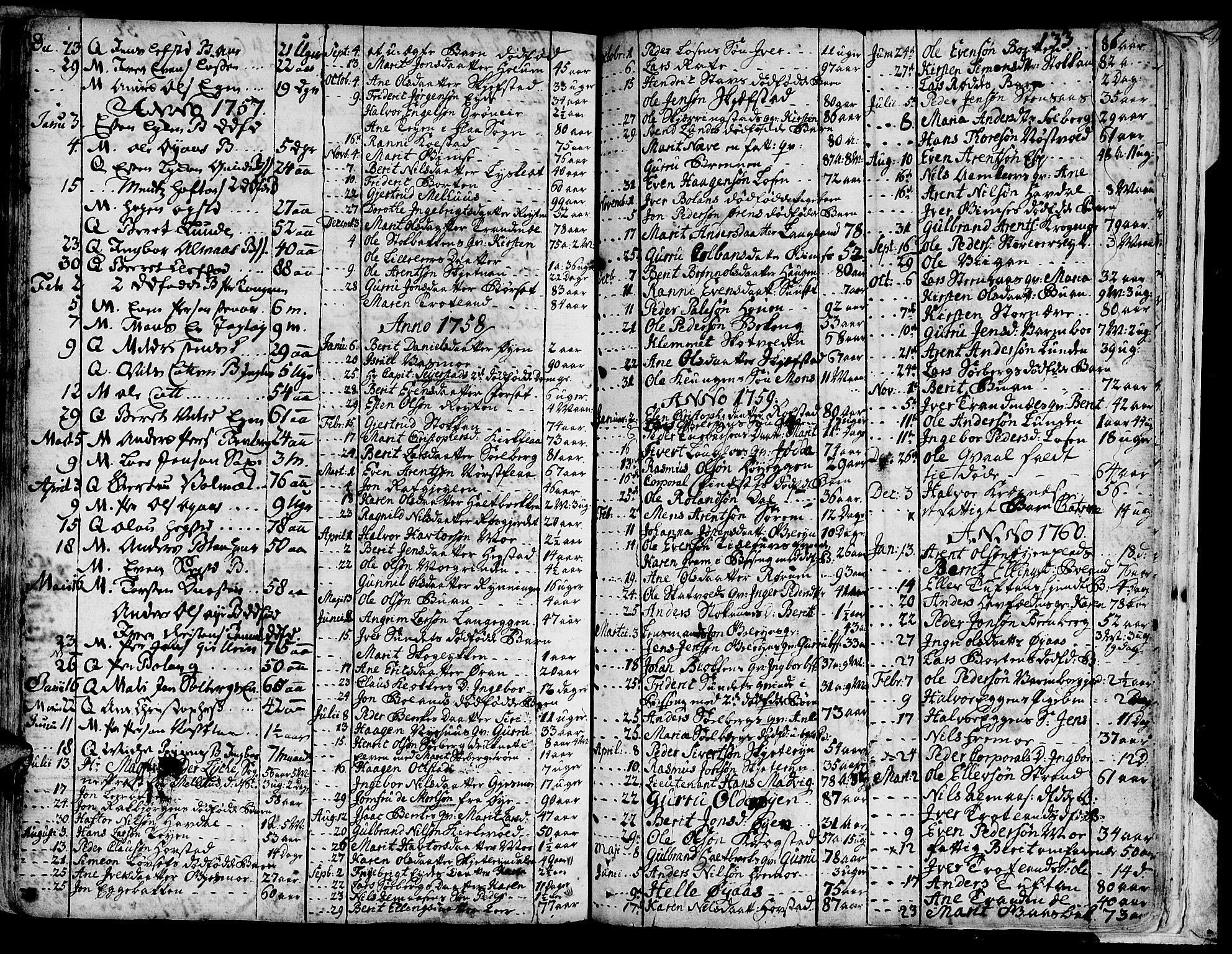 Ministerialprotokoller, klokkerbøker og fødselsregistre - Sør-Trøndelag, SAT/A-1456/691/L1057: Parish register (official) no. 691A01 /1, 1740-1767, p. 133