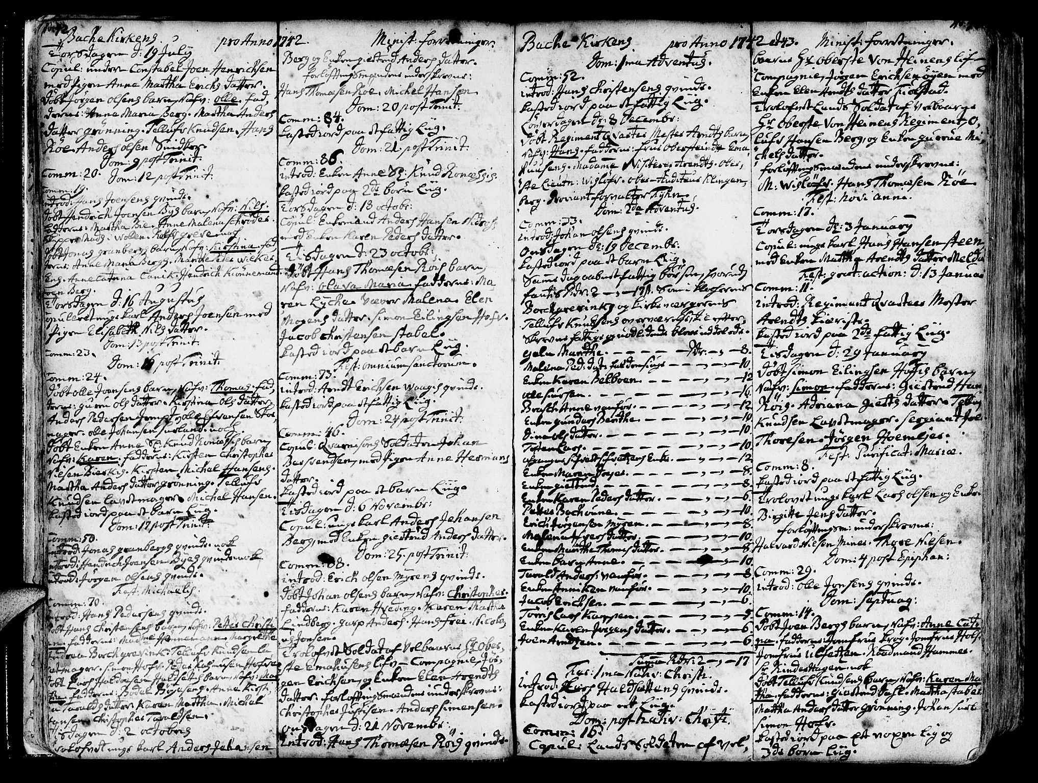 Ministerialprotokoller, klokkerbøker og fødselsregistre - Sør-Trøndelag, SAT/A-1456/606/L0276: Parish register (official) no. 606A01 /2, 1727-1779, p. 42-43