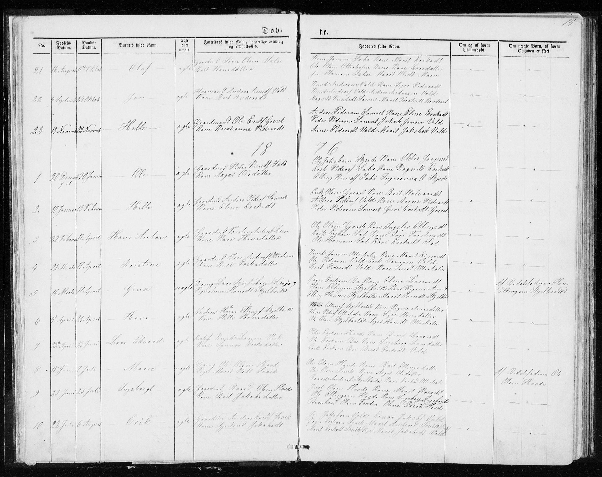 Ministerialprotokoller, klokkerbøker og fødselsregistre - Møre og Romsdal, SAT/A-1454/543/L0564: Parish register (copy) no. 543C02, 1867-1915, p. 15