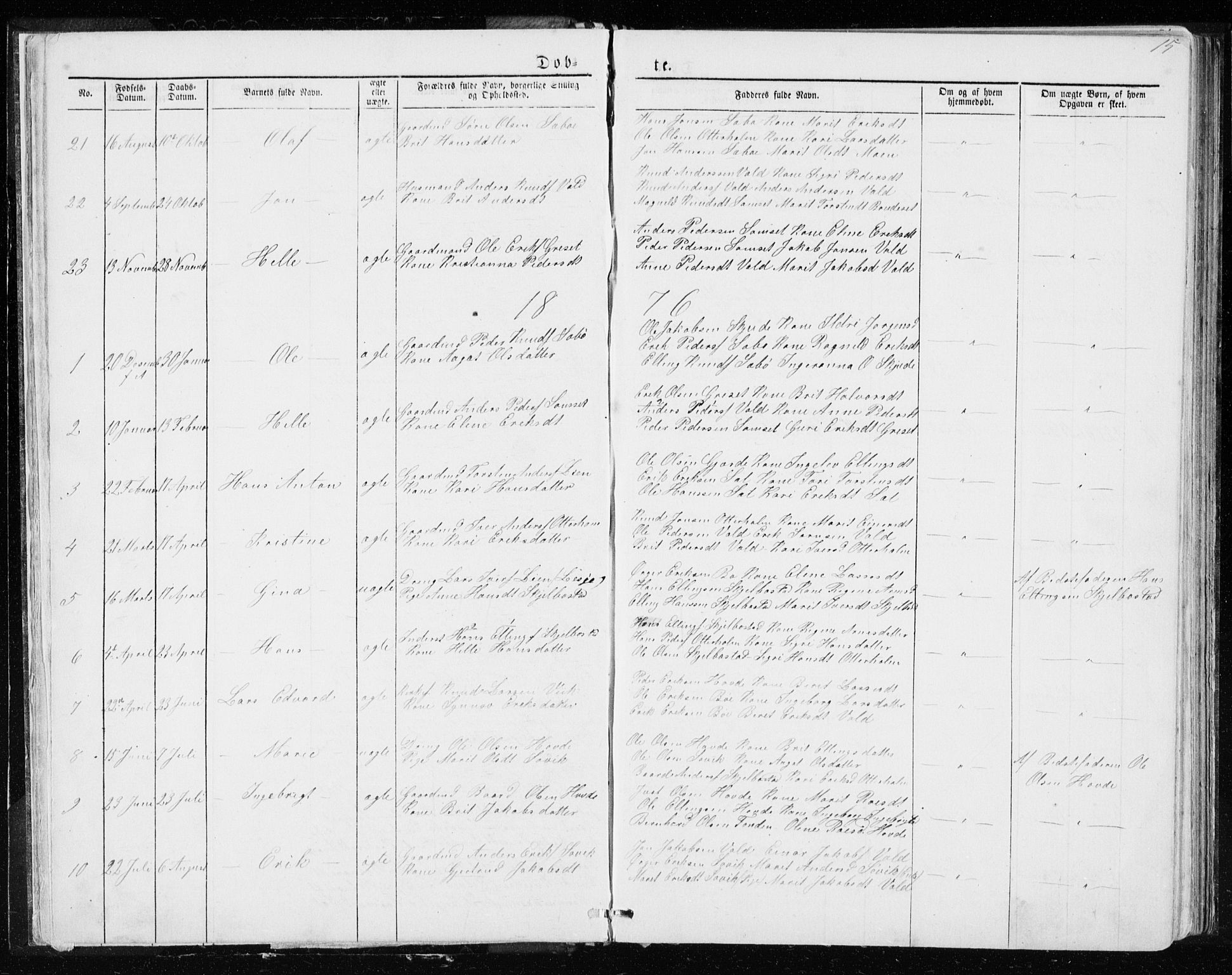 Ministerialprotokoller, klokkerbøker og fødselsregistre - Møre og Romsdal, AV/SAT-A-1454/543/L0564: Parish register (copy) no. 543C02, 1867-1915, p. 15