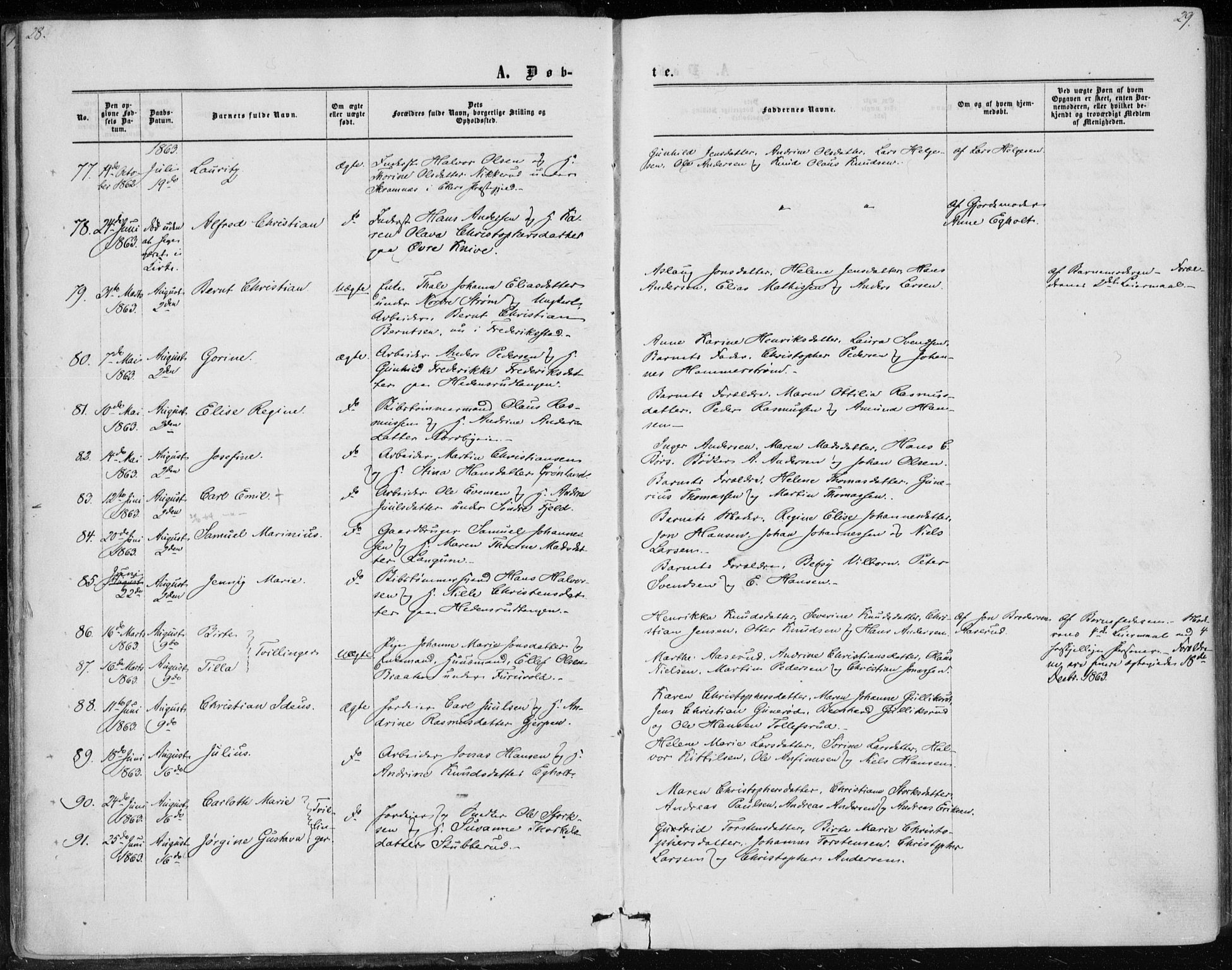 Skoger kirkebøker, SAKO/A-59/F/Fa/L0004: Parish register (official) no. I 4, 1862-1872, p. 28-29
