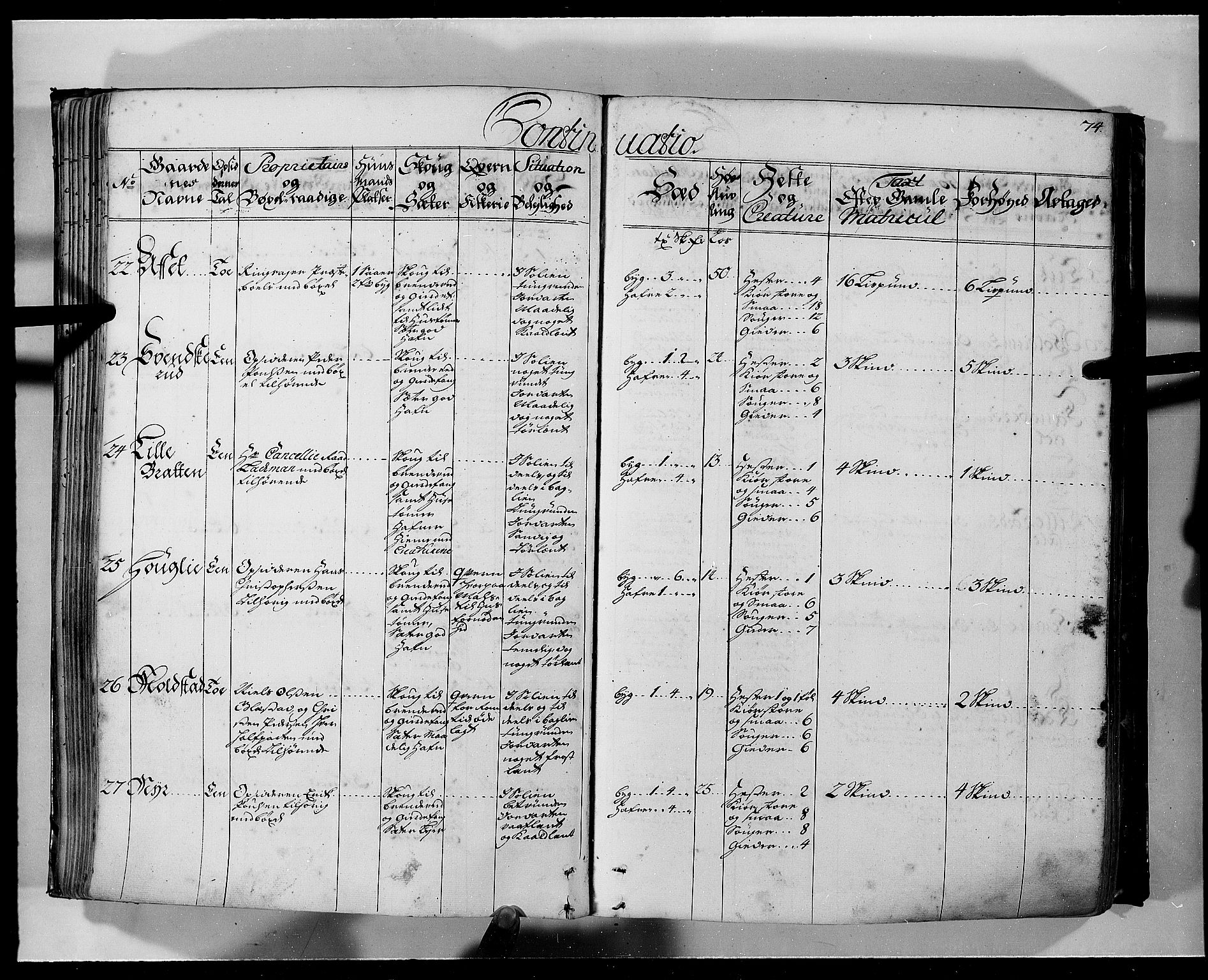 Rentekammeret inntil 1814, Realistisk ordnet avdeling, AV/RA-EA-4070/N/Nb/Nbf/L0103a: Hedmark eksaminasjonsprotokoll, 1723, p. 73b-74a