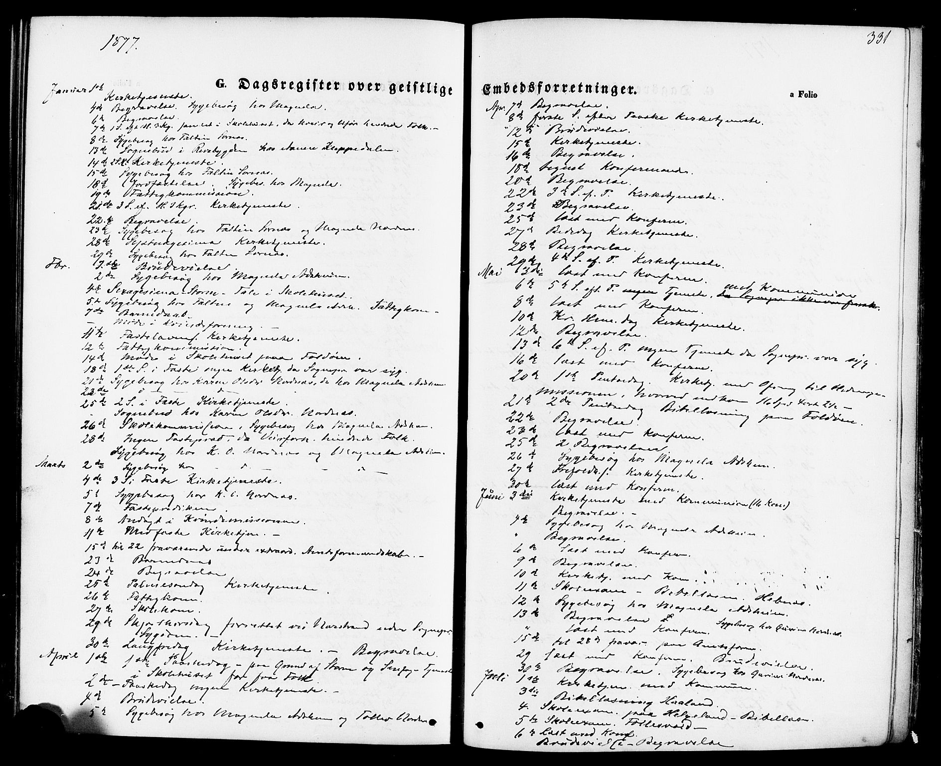 Jelsa sokneprestkontor, AV/SAST-A-101842/01/IV: Parish register (official) no. A 8, 1867-1883, p. 331