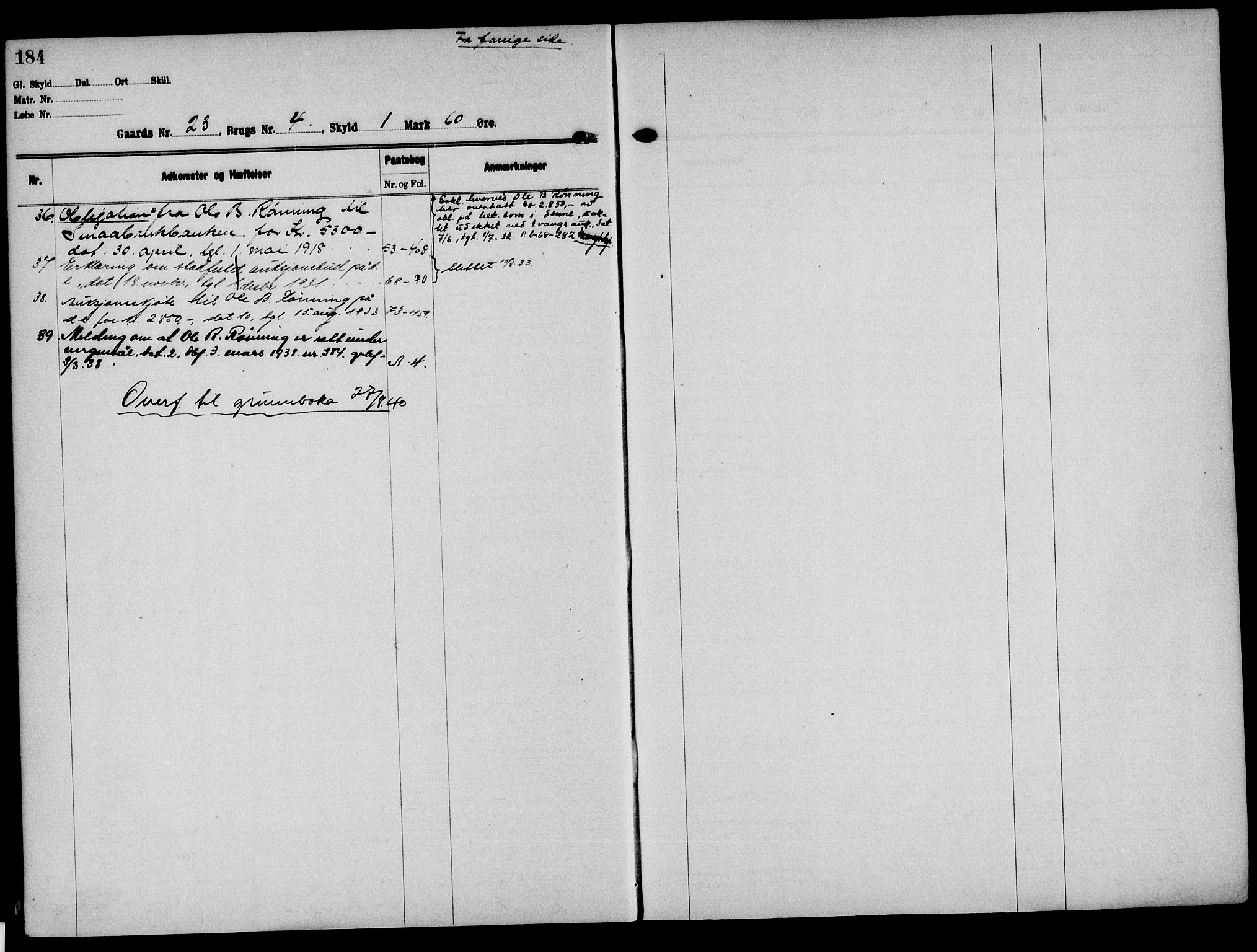 Solør tingrett, AV/SAH-TING-008/H/Ha/Hak/L0002: Mortgage register no. II, 1900-1935, p. 184