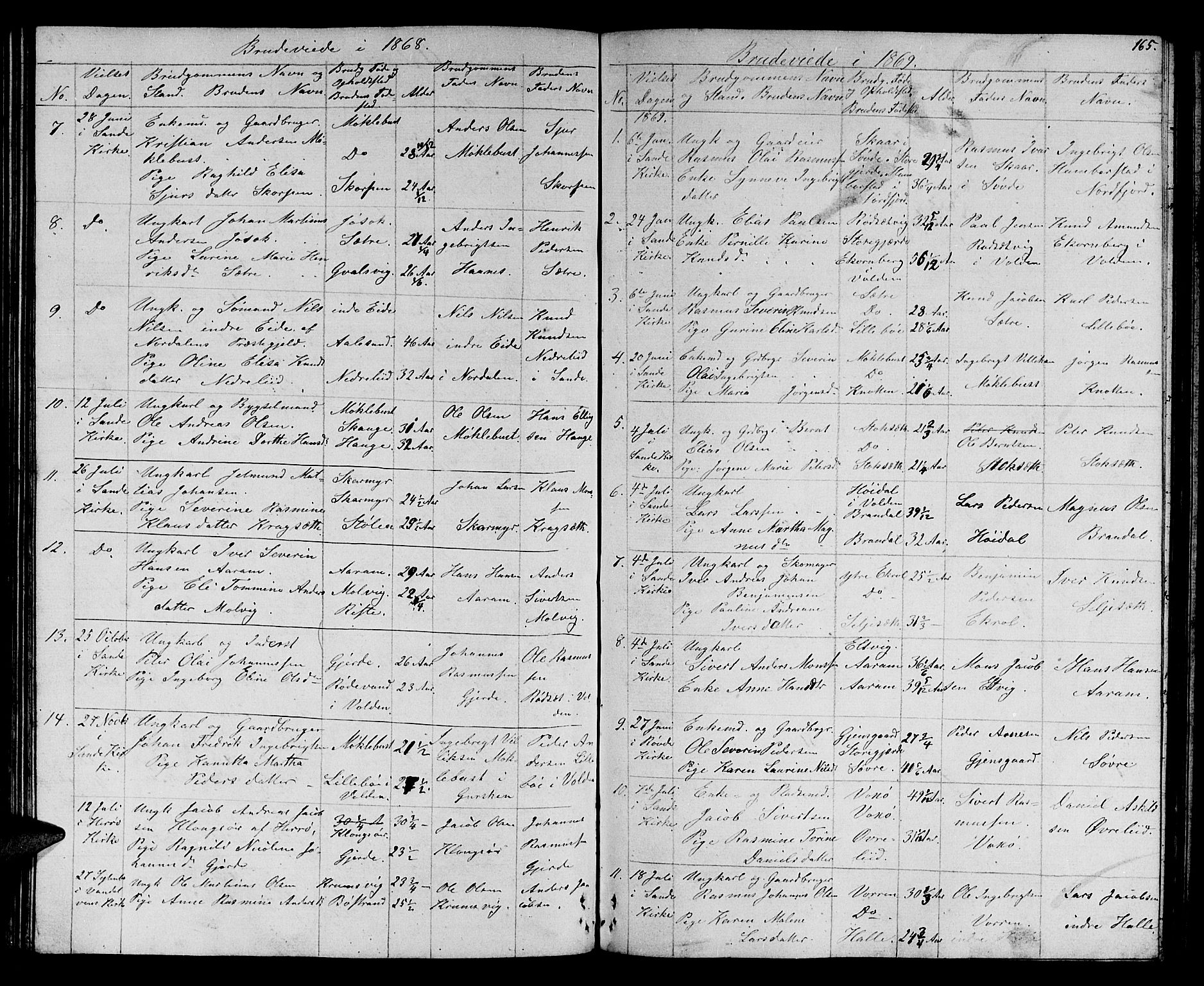 Ministerialprotokoller, klokkerbøker og fødselsregistre - Møre og Romsdal, AV/SAT-A-1454/503/L0047: Parish register (copy) no. 503C02, 1854-1884, p. 165