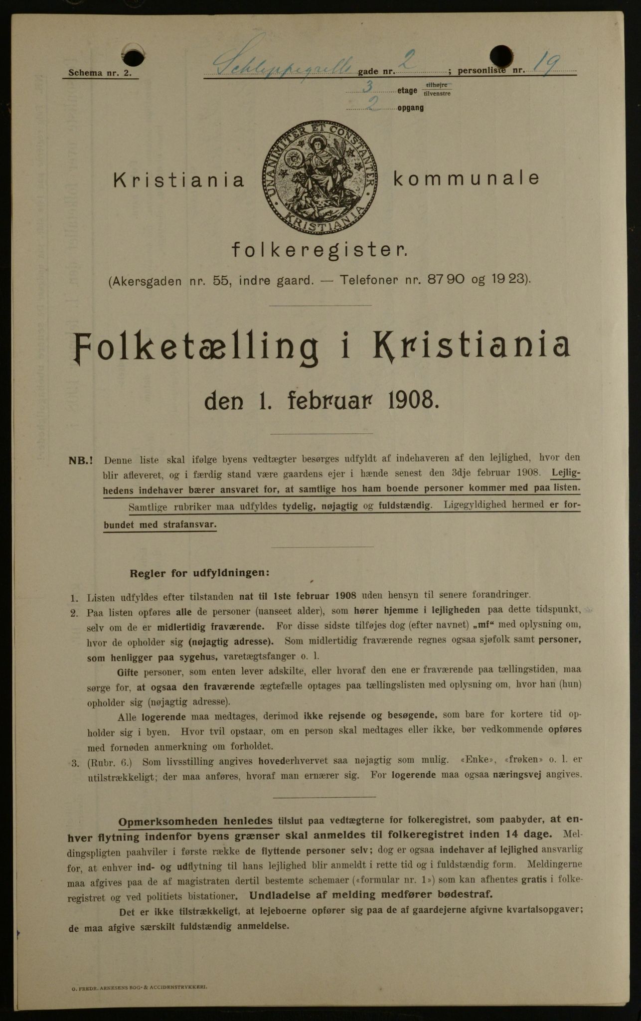 OBA, Municipal Census 1908 for Kristiania, 1908, p. 80741