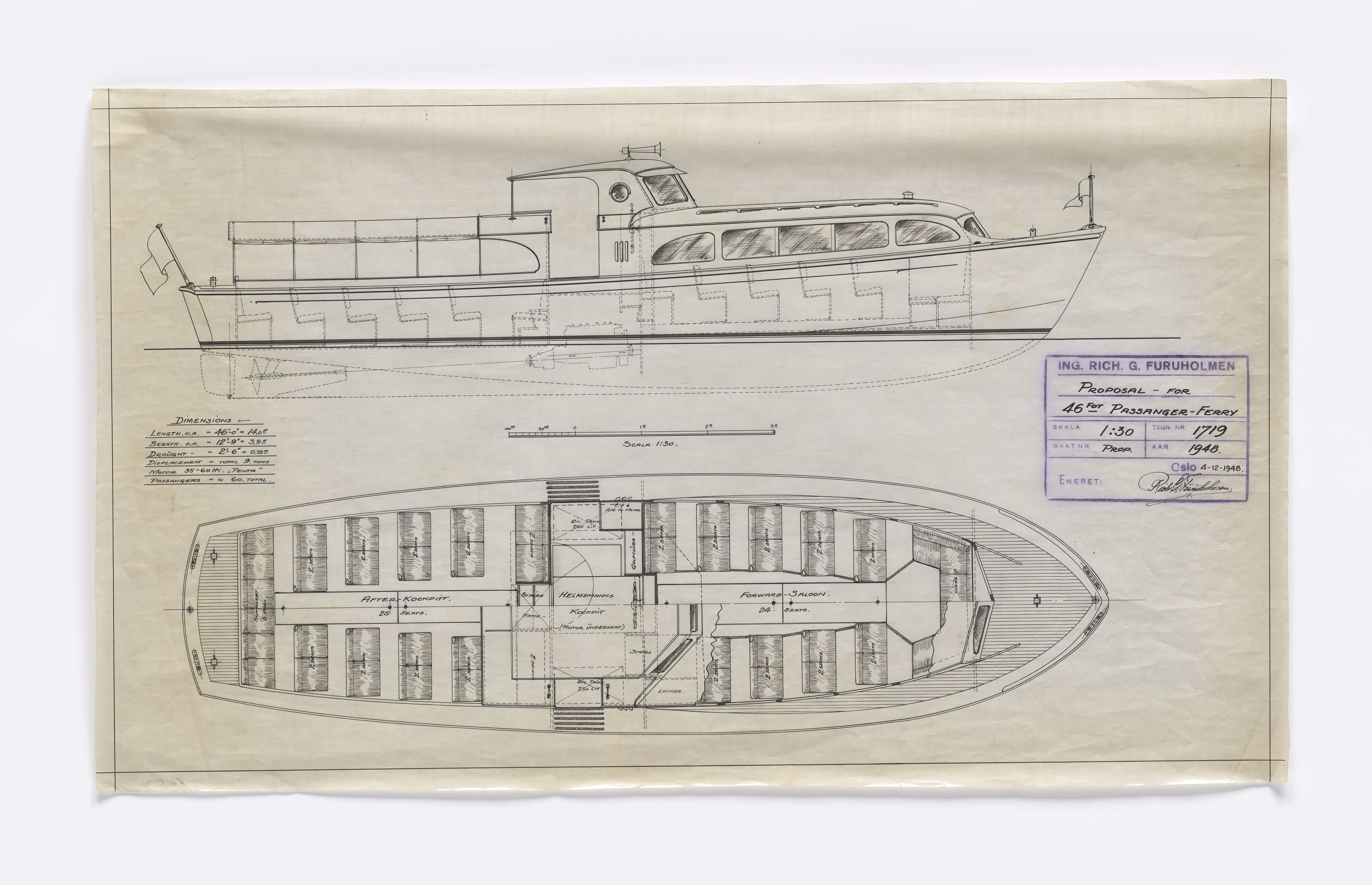 Furuholmen & Scheen, AFM/OM-1003/T/Ta/L0001/0001: Passasjerkrysser / Furuholmen, 1926-1949