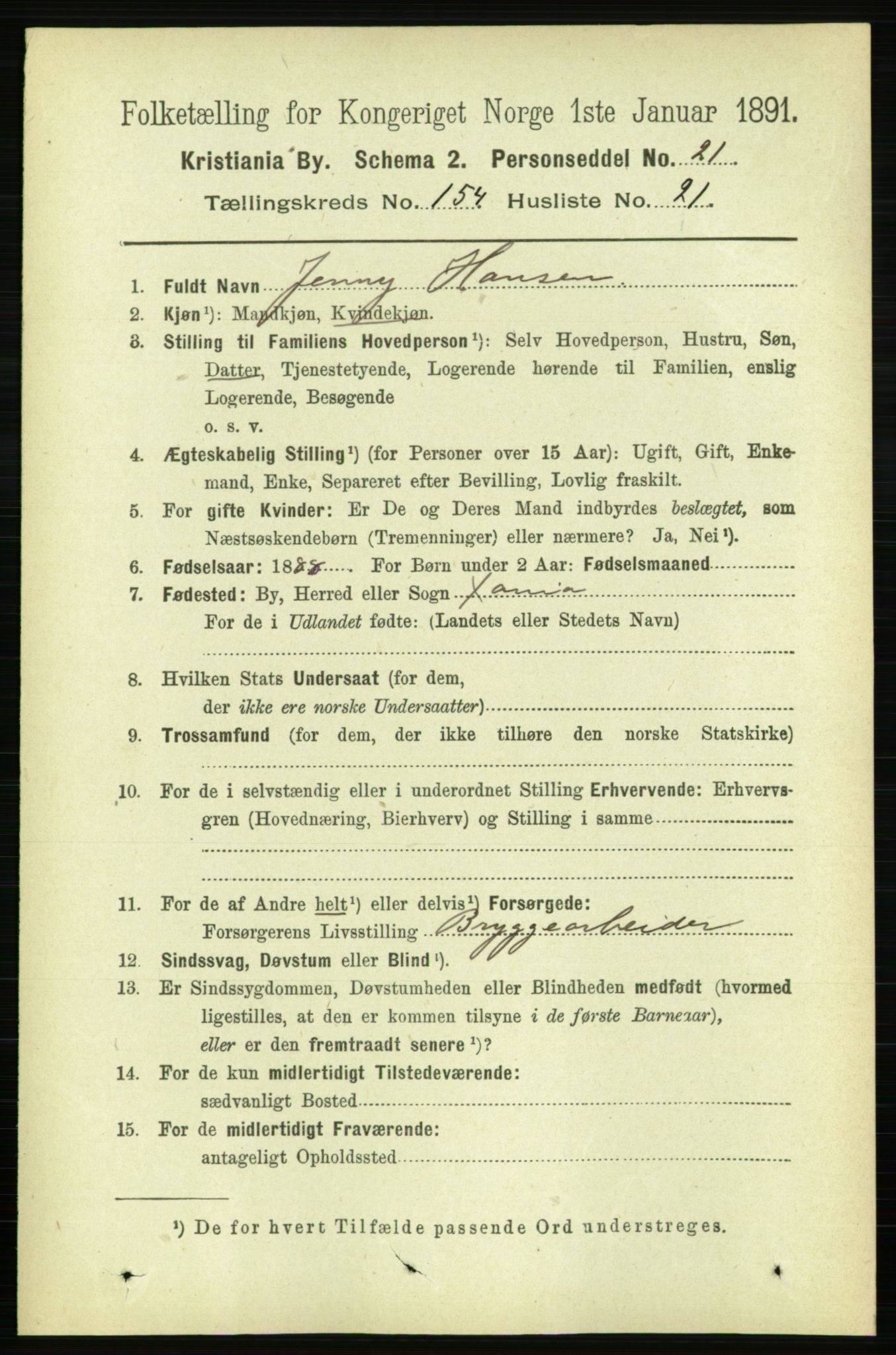 RA, 1891 census for 0301 Kristiania, 1891, p. 87940