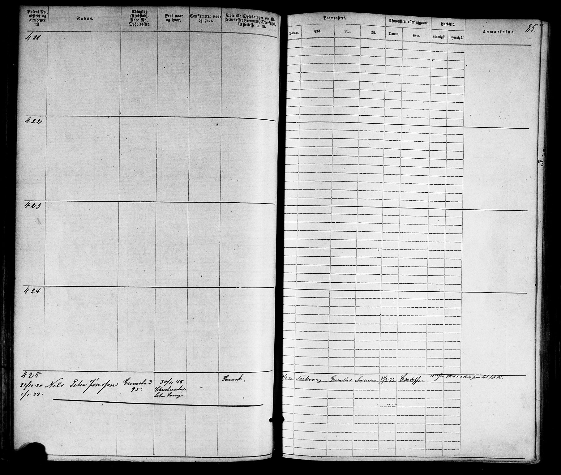 Grimstad mønstringskrets, AV/SAK-2031-0013/F/Fa/L0005: Annotasjonsrulle nr 1-1910 med register, V-18, 1870-1892, p. 108