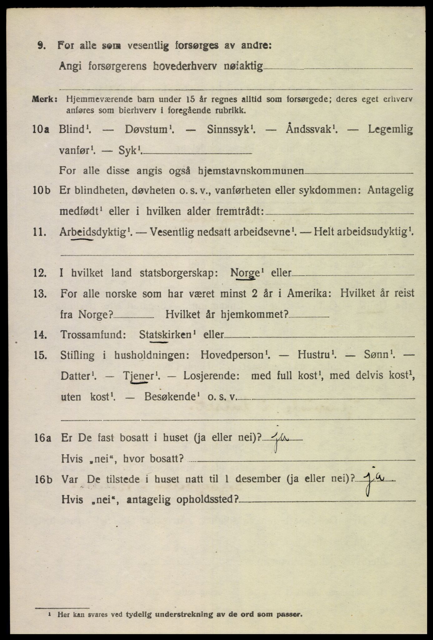 SAK, 1920 census for Bakke, 1920, p. 2219