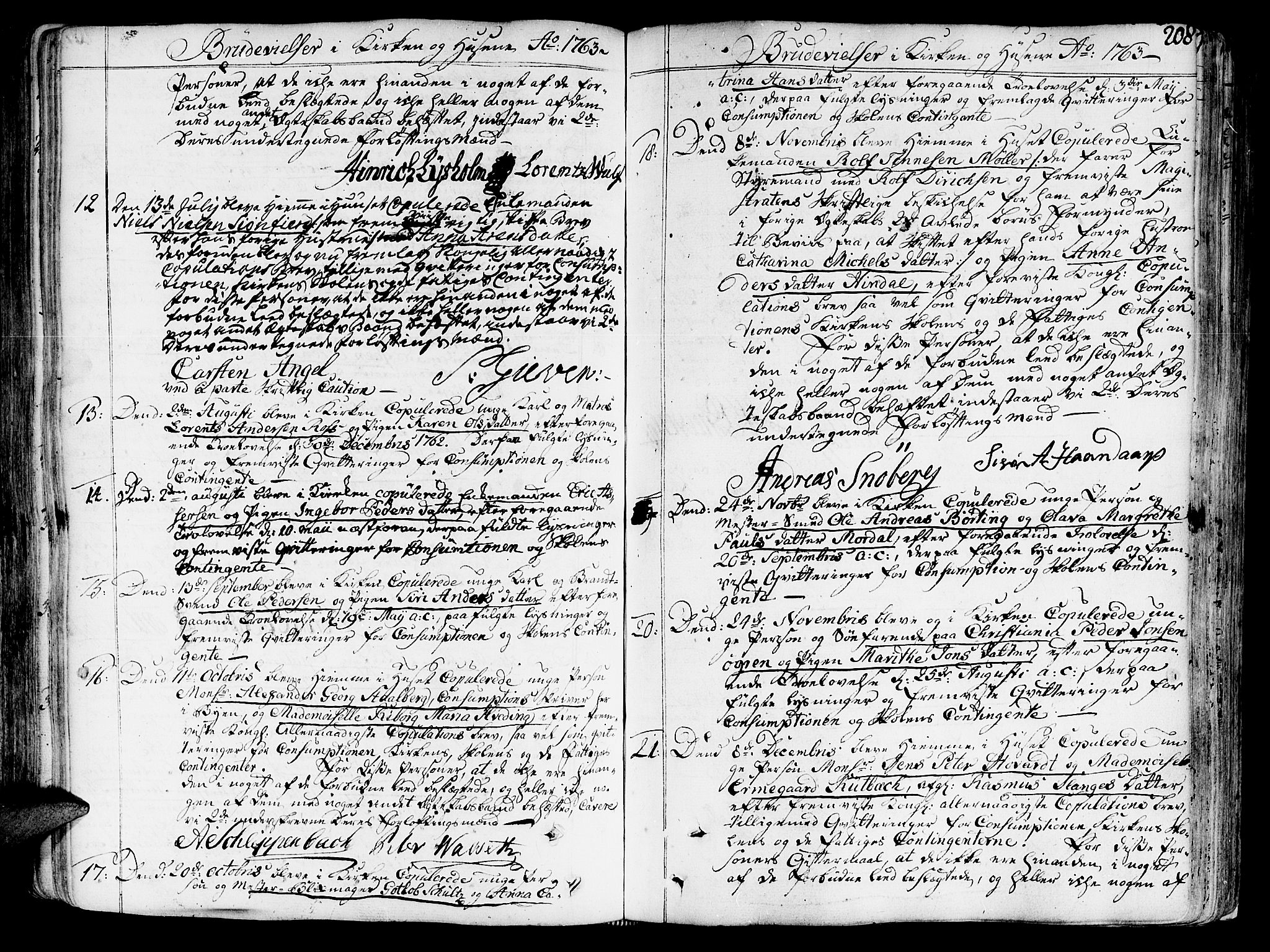 Ministerialprotokoller, klokkerbøker og fødselsregistre - Sør-Trøndelag, SAT/A-1456/602/L0103: Parish register (official) no. 602A01, 1732-1774, p. 208