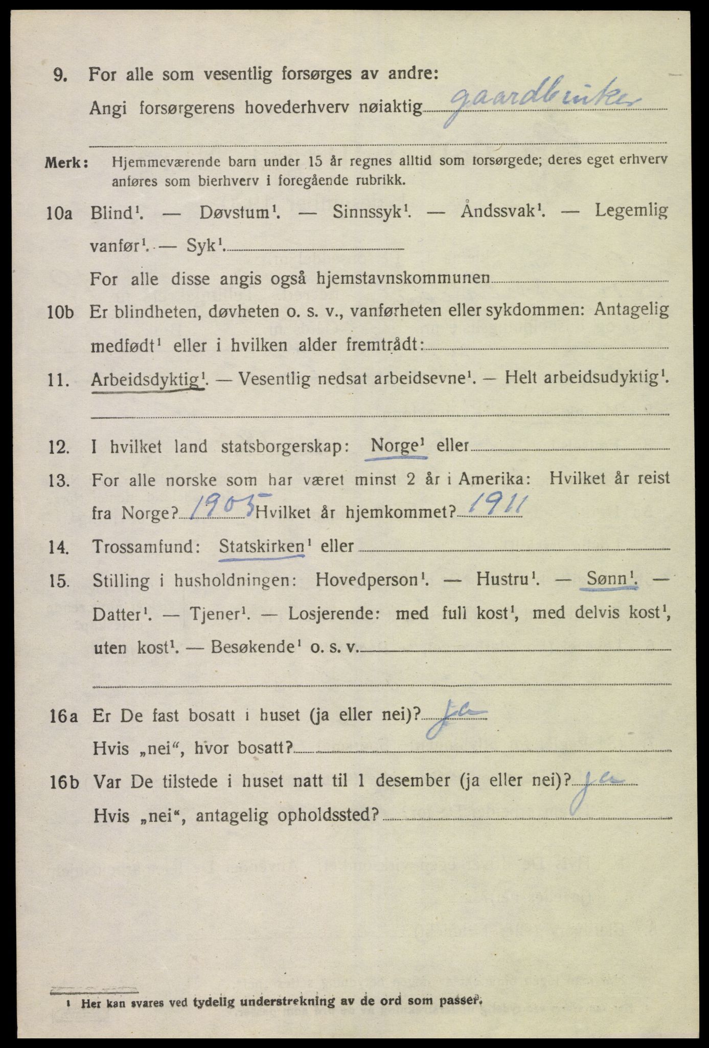 SAK, 1920 census for Sør-Audnedal, 1920, p. 6572